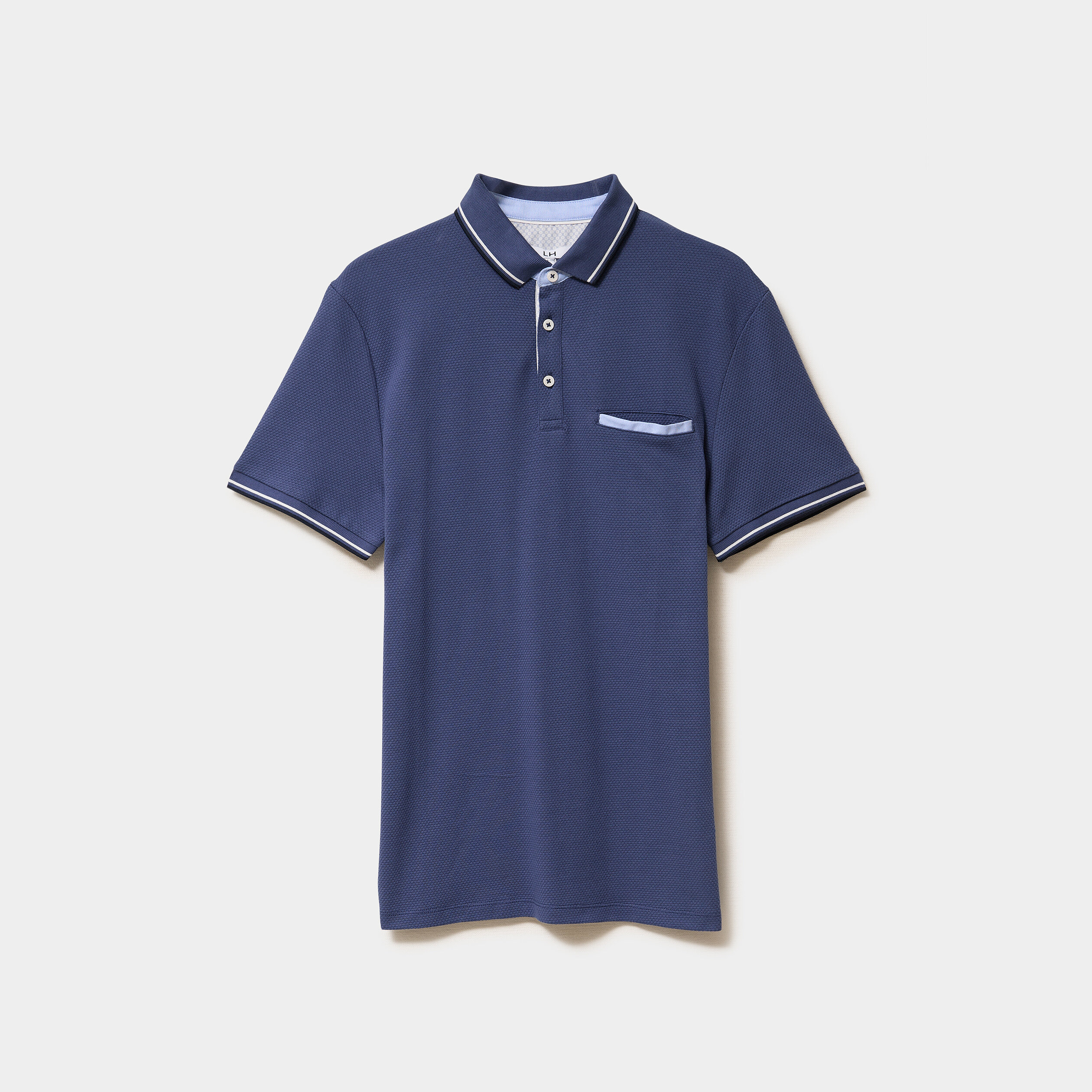 polo manches courtes 1 poche coton bleu fonce homme Polo manches courtes 1 poche coton bleu foncé homme