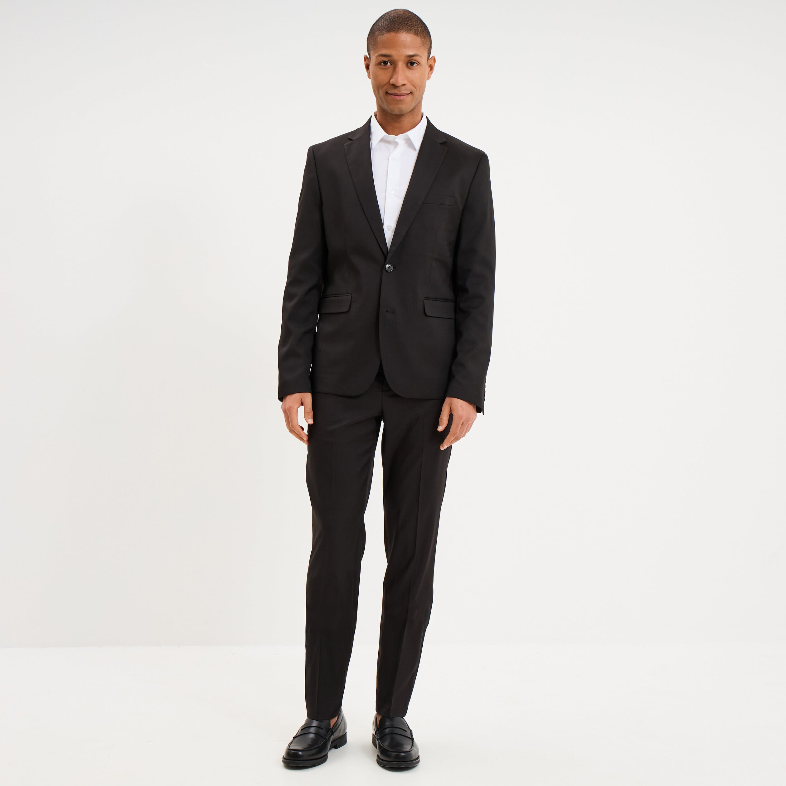 Veste blazer costume manches longues noir homme