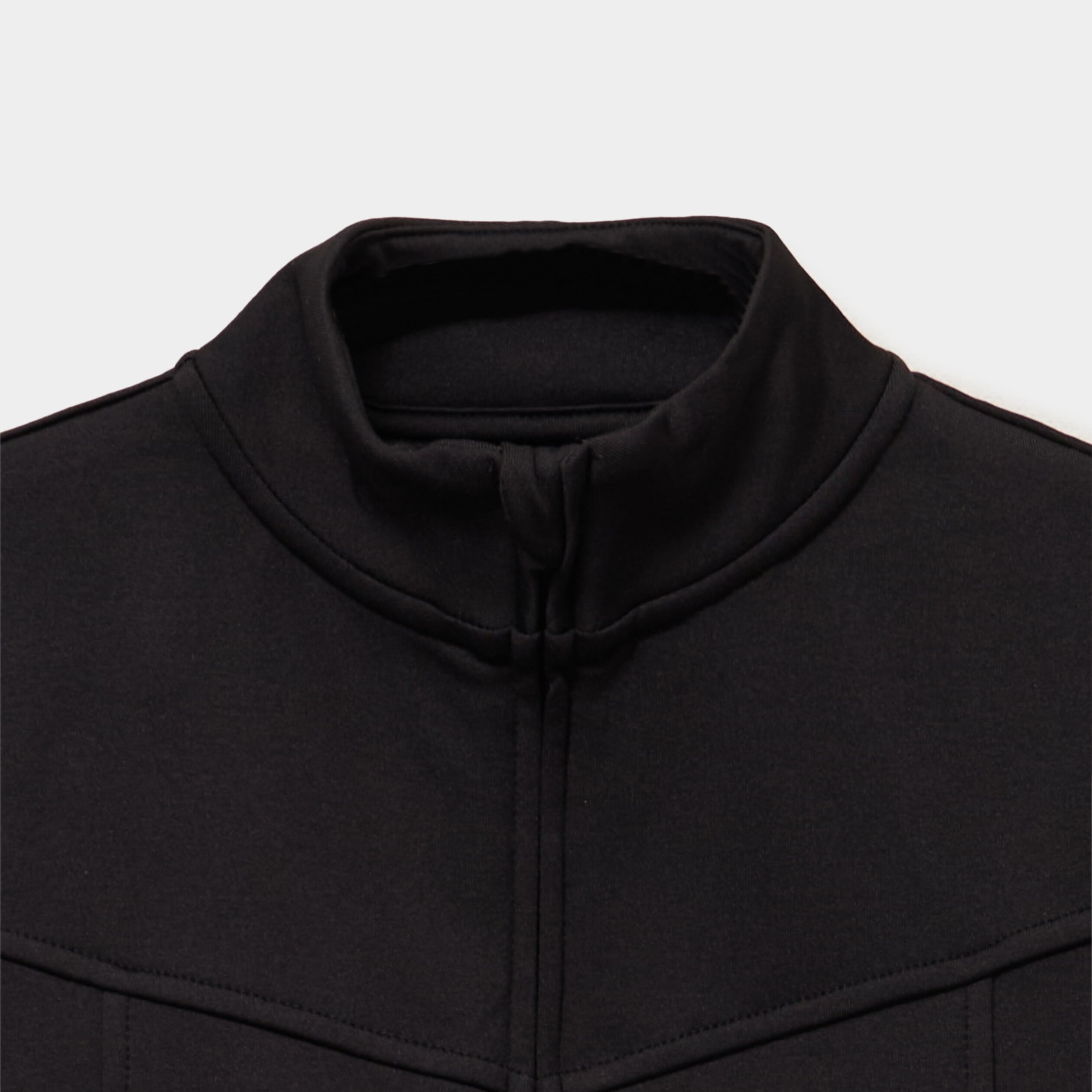 Gilet zipp&eacute; col montant noir fille