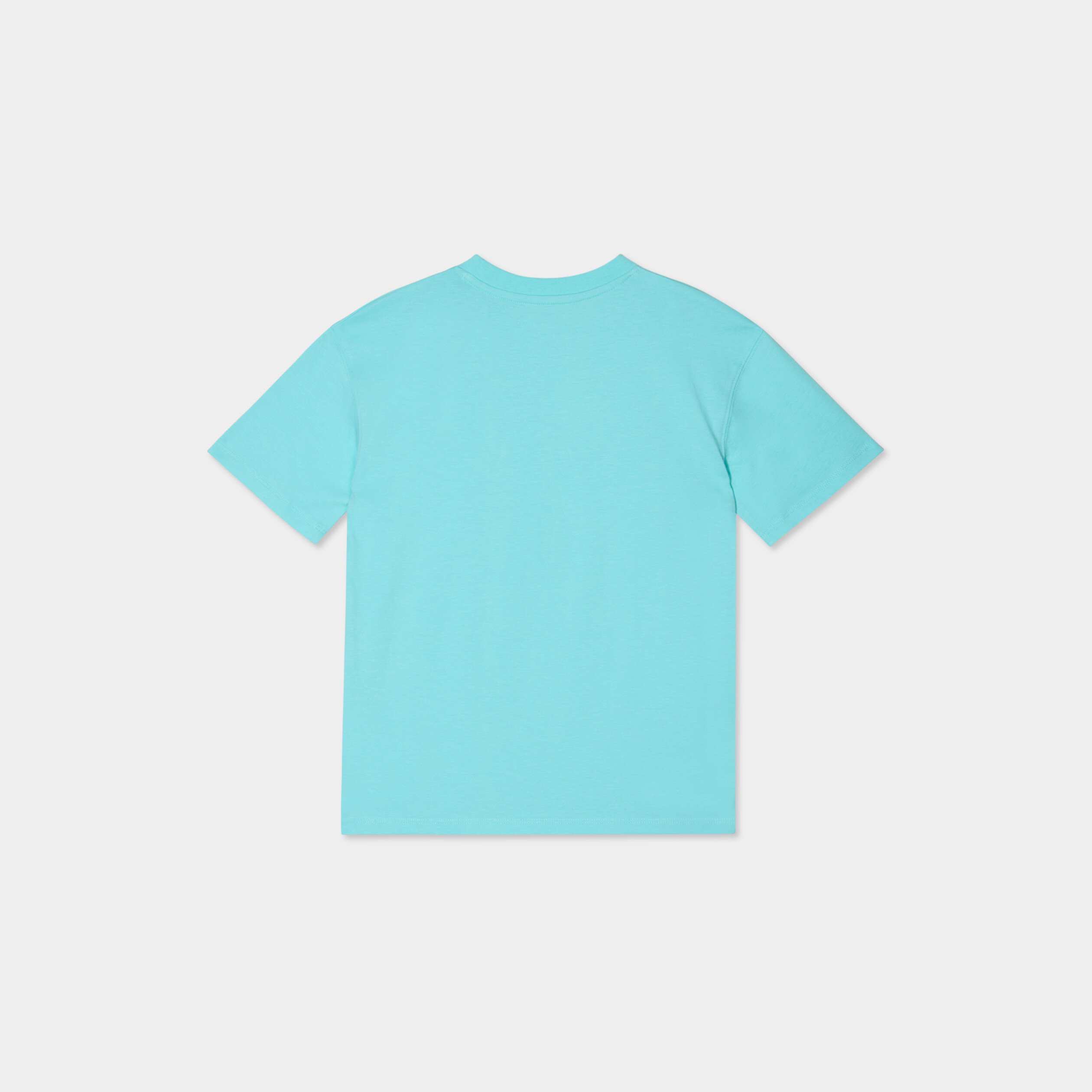 t shirt oversize 1 poche manches courtes bleu turquoise garcon T-shirt oversize 1 poche manches courtes bleu turquoise garçon