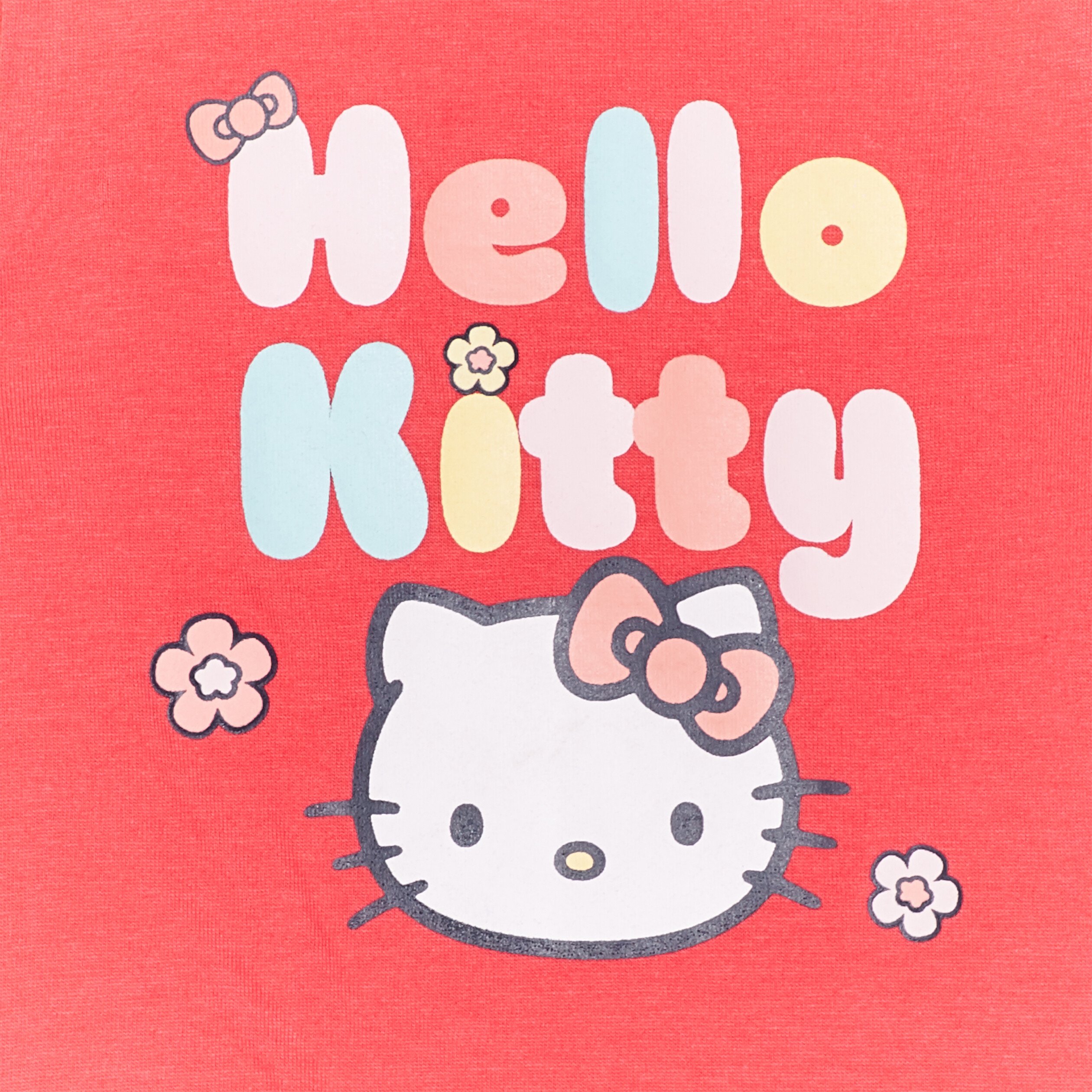 t shirt manches courtes hello kitty rose cerise bebef T-shirt manches courtes Hello Kitty rose cerise bébé fille