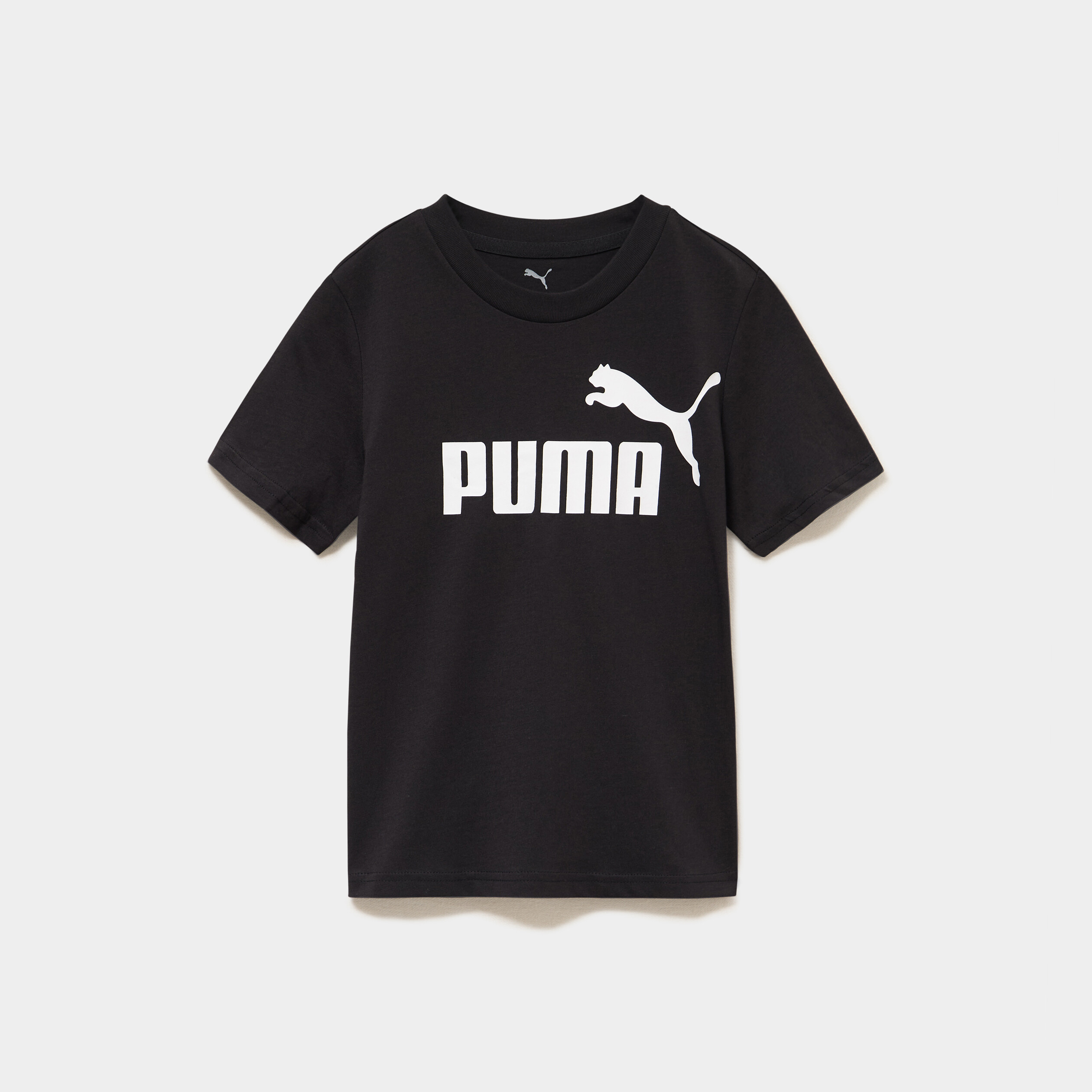 T-shirt manches courtes coton Puma noir gar&ccedil;on