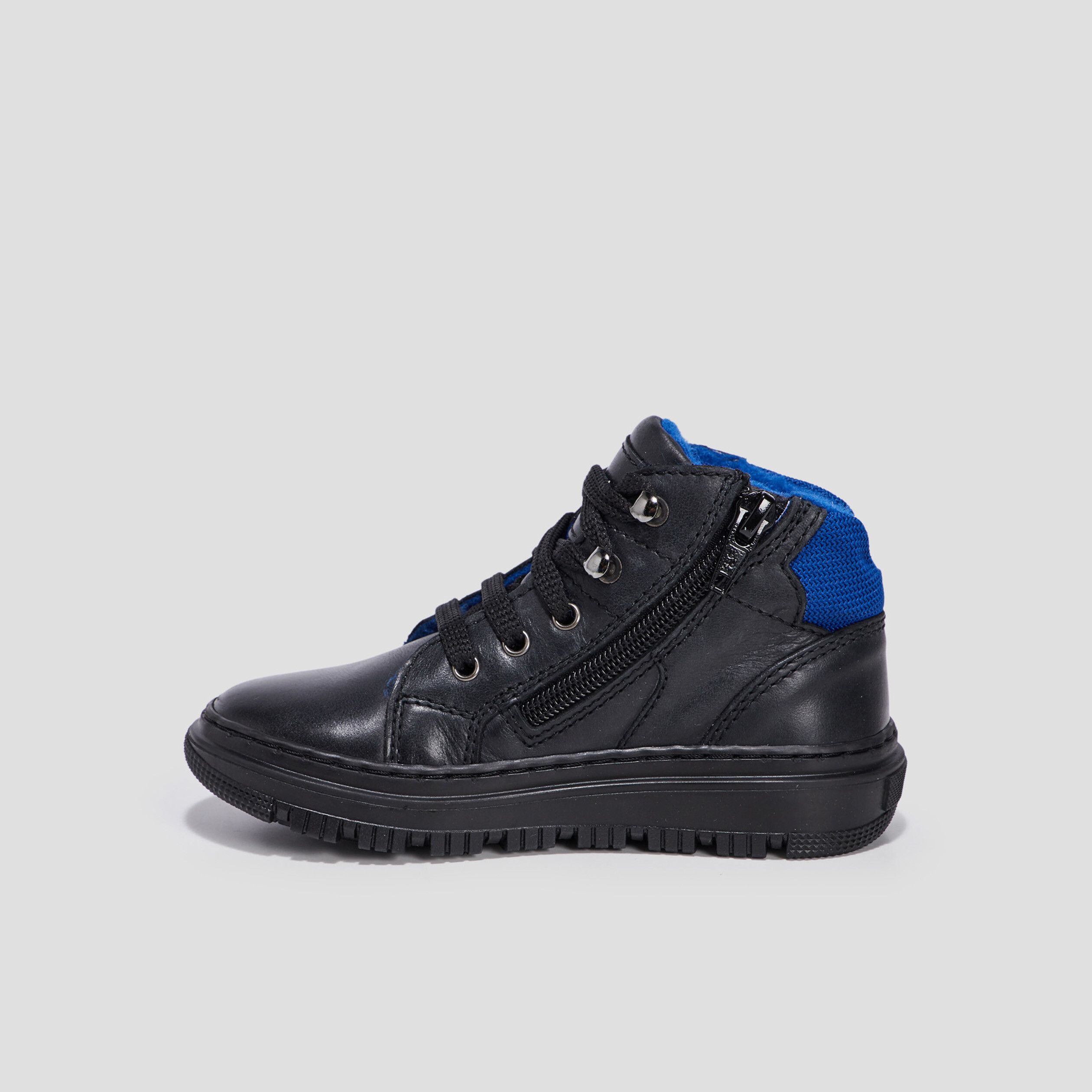 Baskets montantes zippées noir garçon