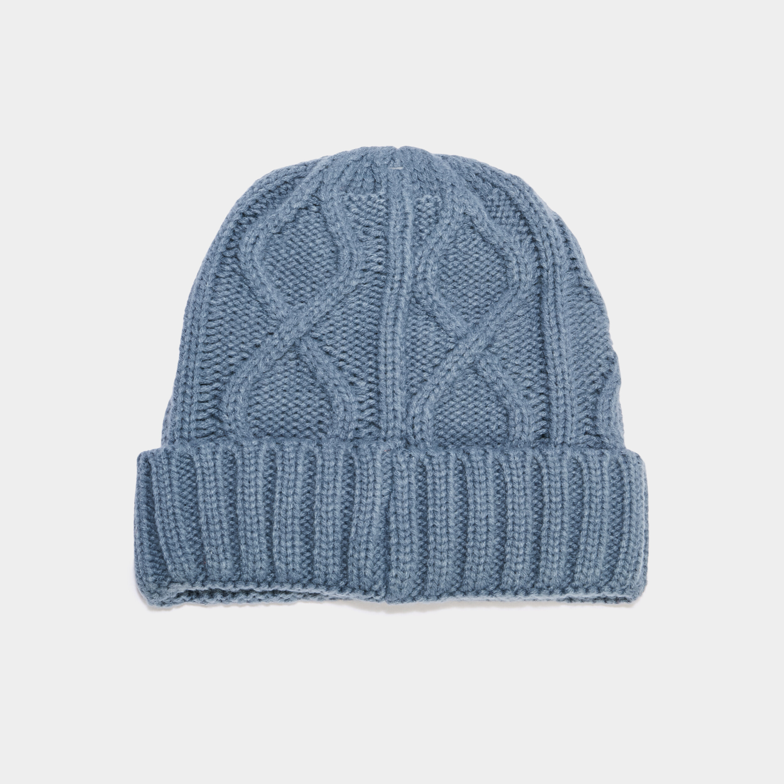 Bonnet &agrave; torsades bleu homme