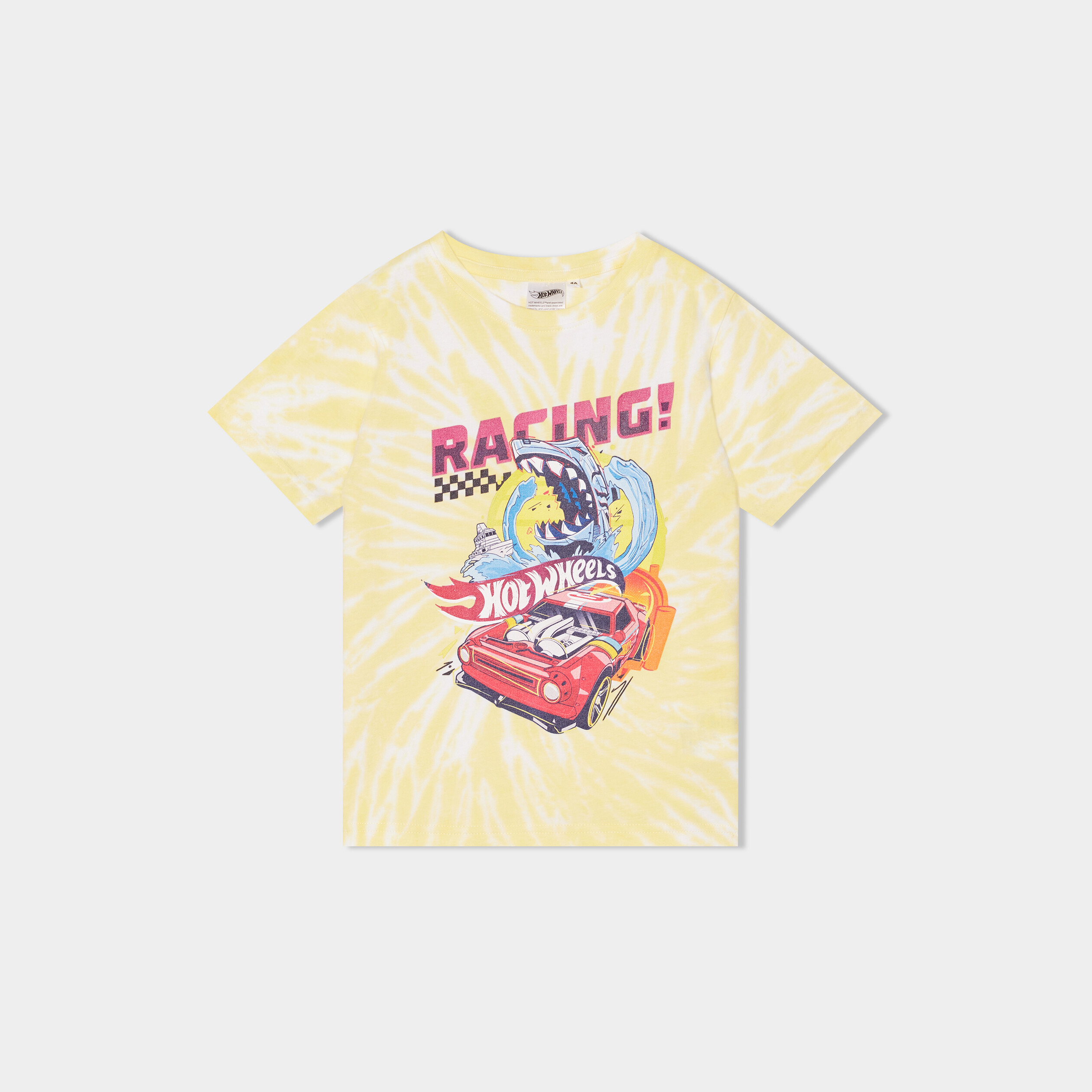 t shirt manches courtes hot wheels jaune garcon T-shirt manches courtes Hot Wheels jaune garçon