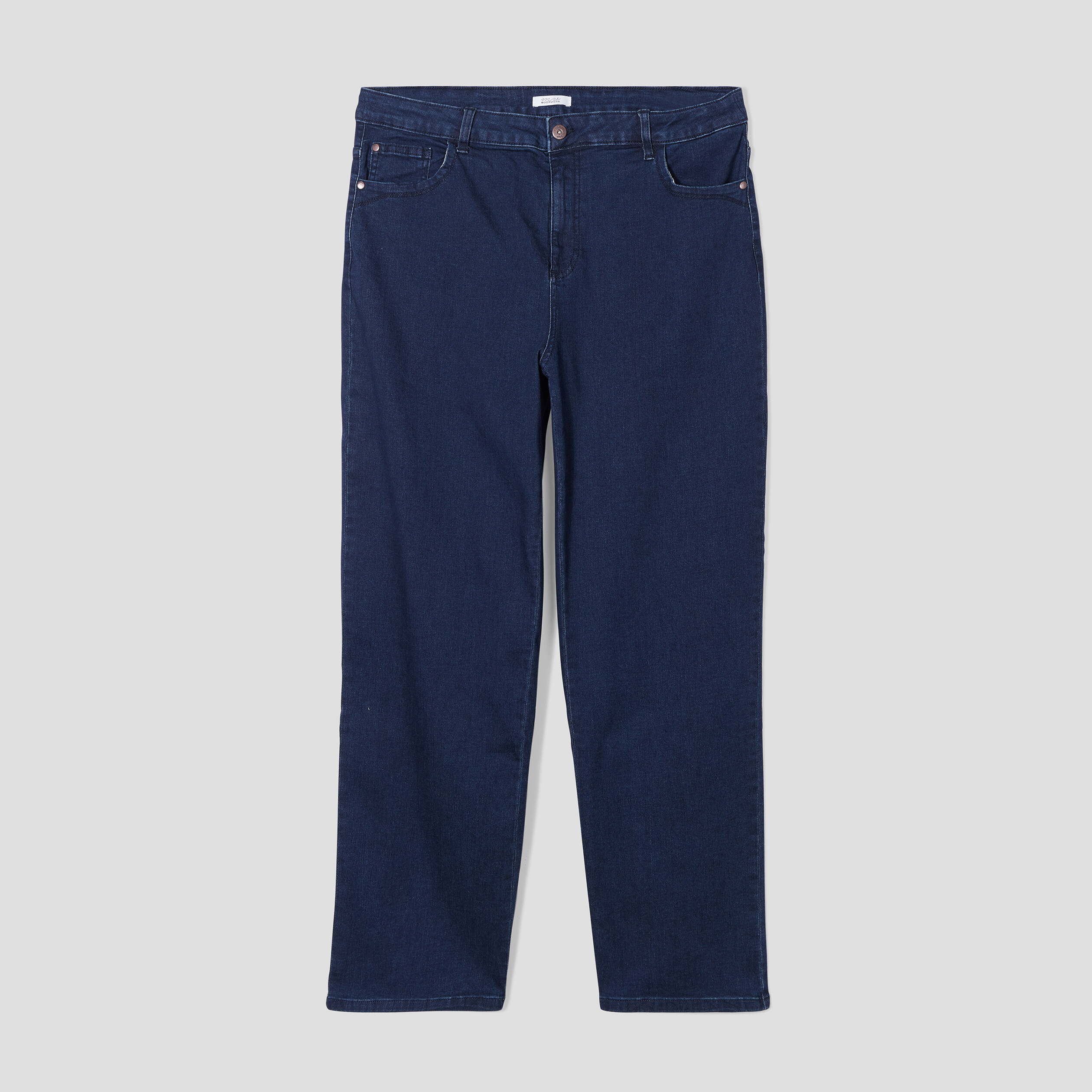 jeans flare taille haute 78eme 5 poches bleu femmegt Jeans flare taille haute 7/8ème 5 poches bleu femme grande taille