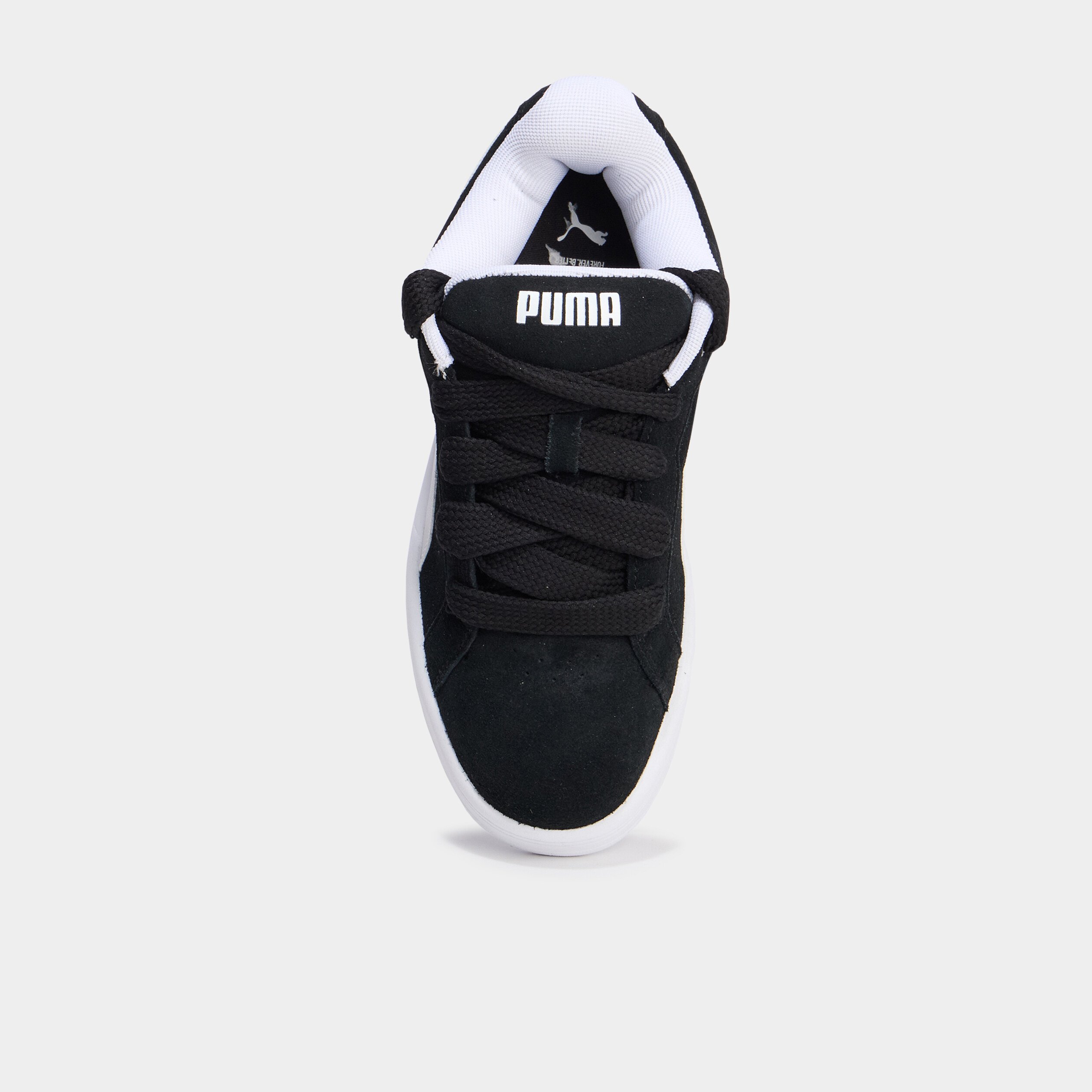 tennis basses a lacets en cuir puma noir garcon Tennis basses à lacets en cuir Puma noir garçon