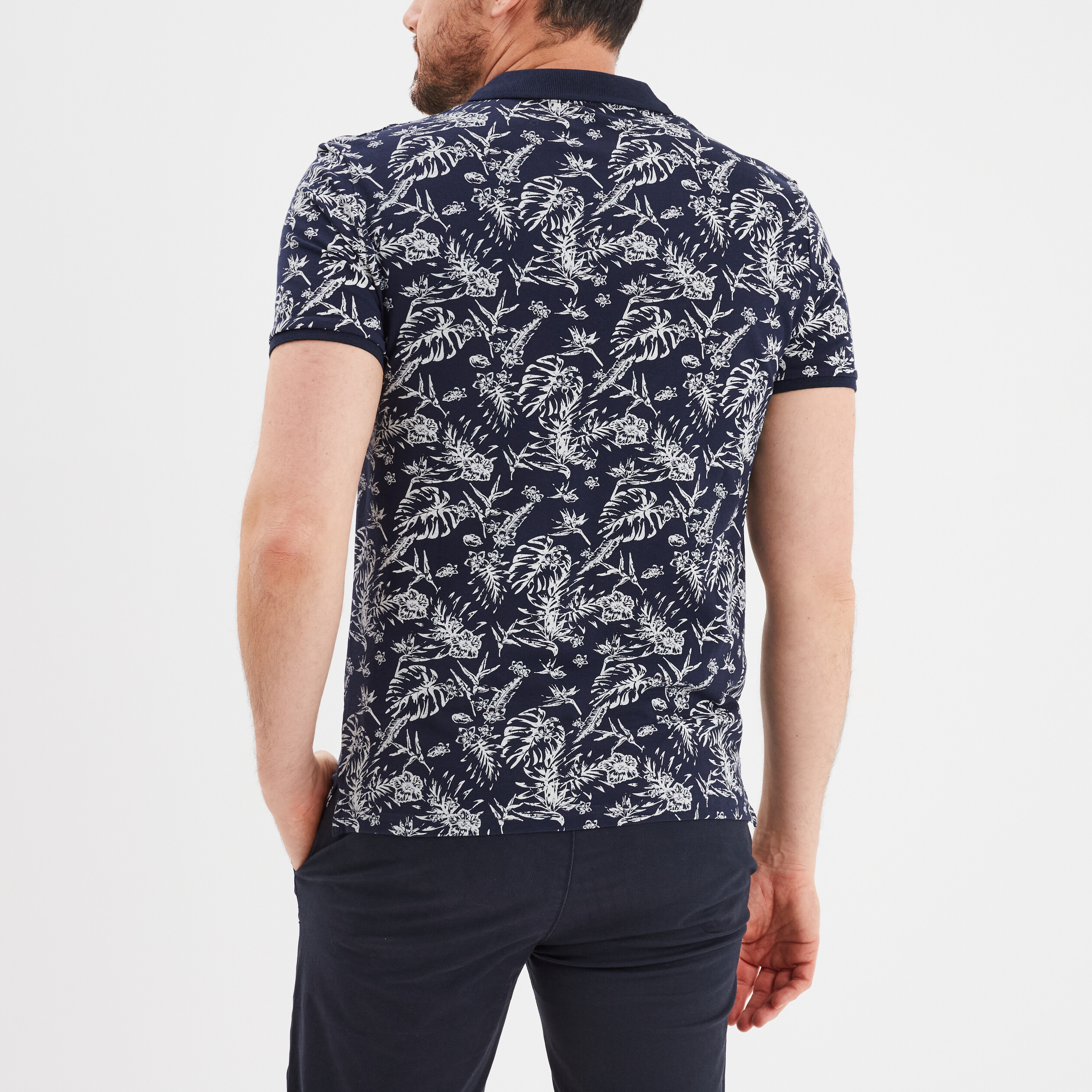polo droit manches courtes coton bleu marine homme Polo droit manches courtes coton bleu marine homme