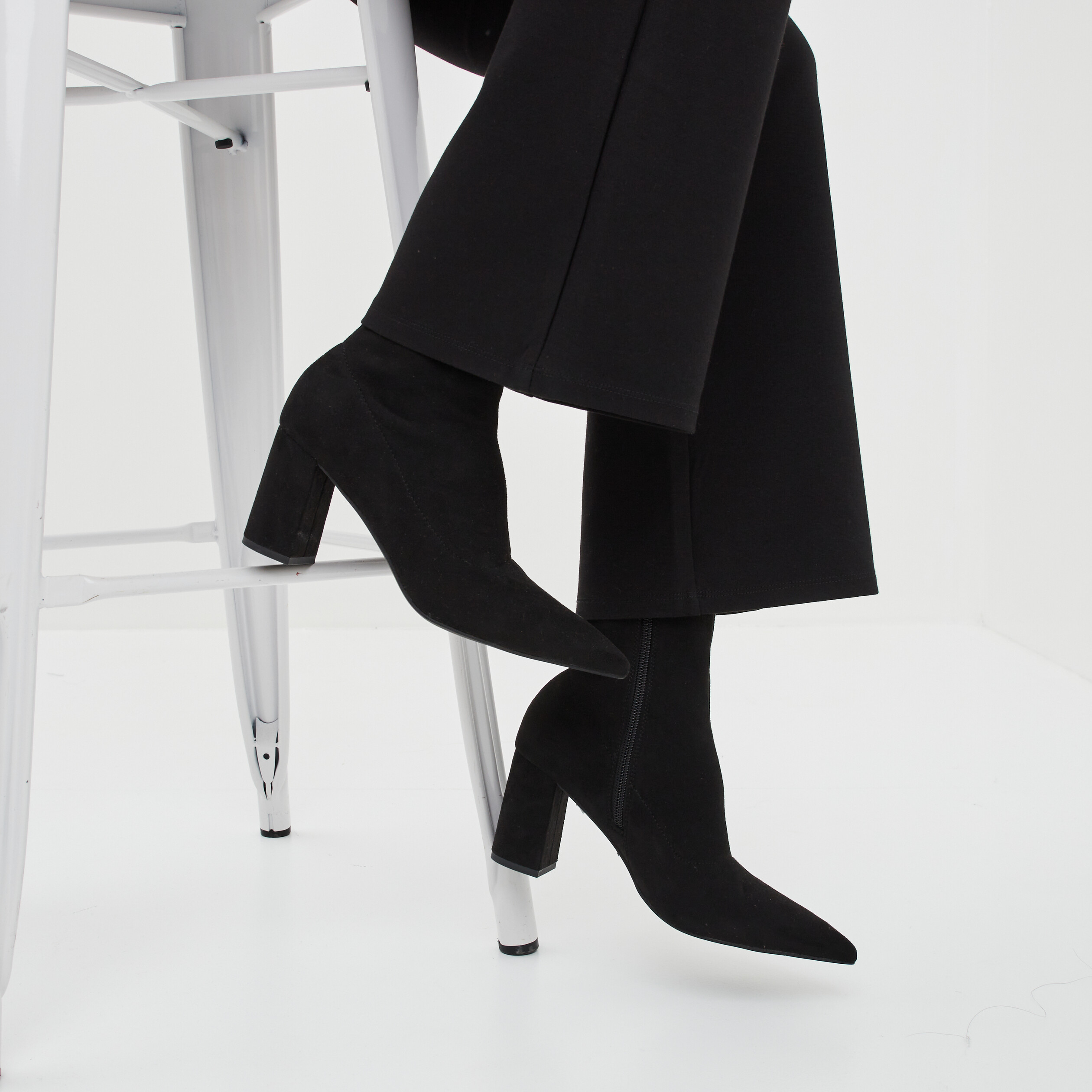 bottines a talons bouts pointus noir femme Bottines à talons bouts pointus noir femme