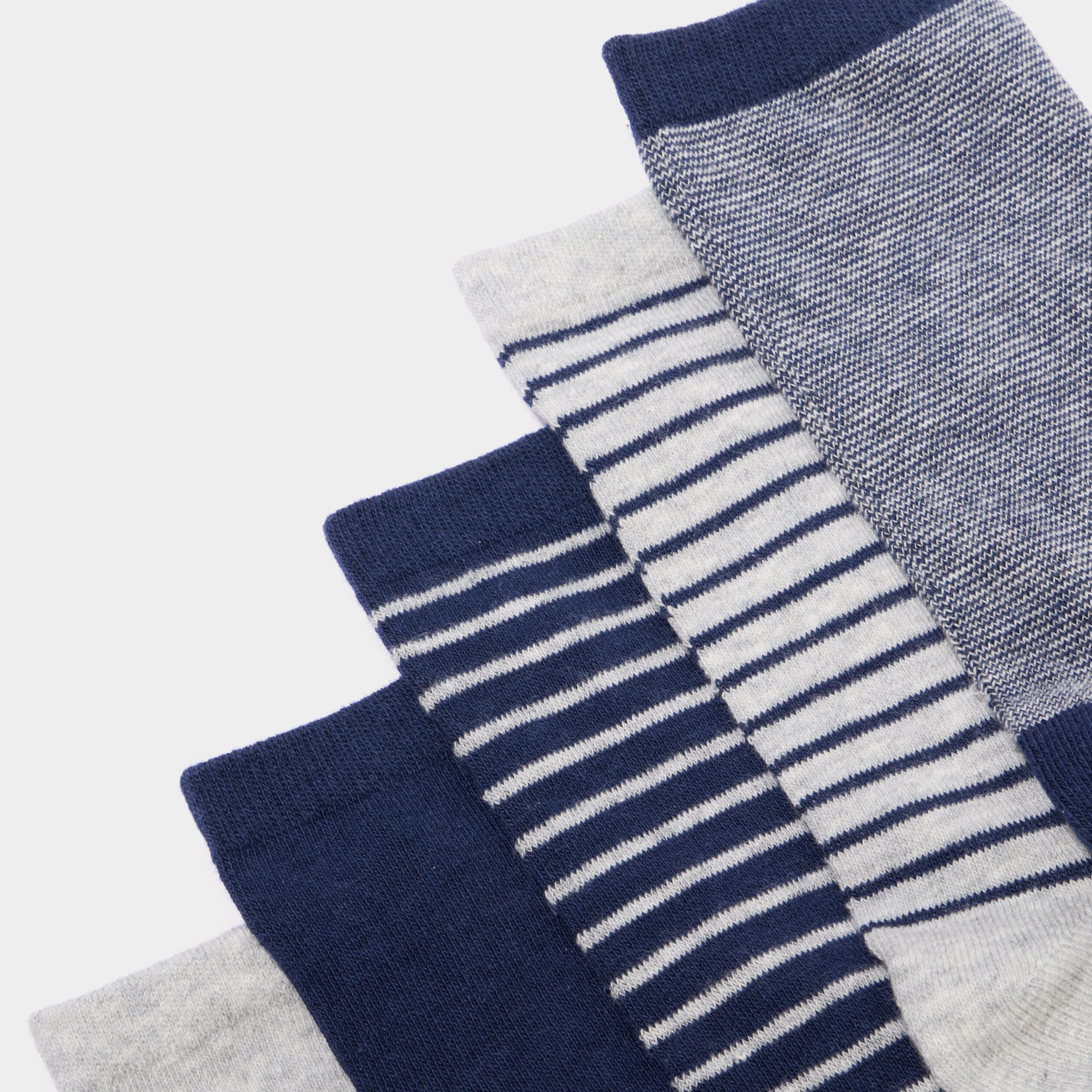 Lot 5 paires chaussettes gris gar&ccedil;on