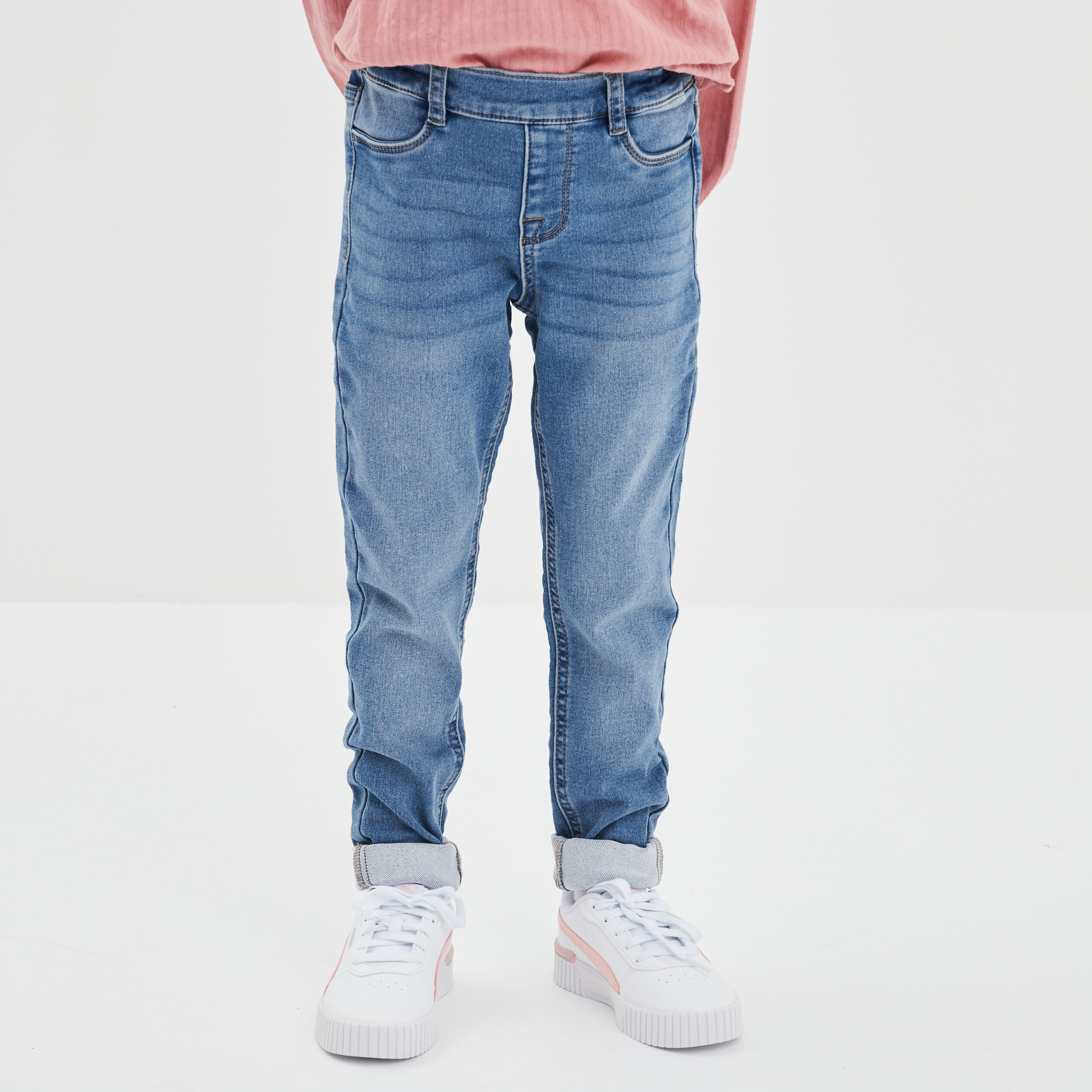 jegging taille elastiquee denim stone fille Jegging taille élastiquée denim stone fille