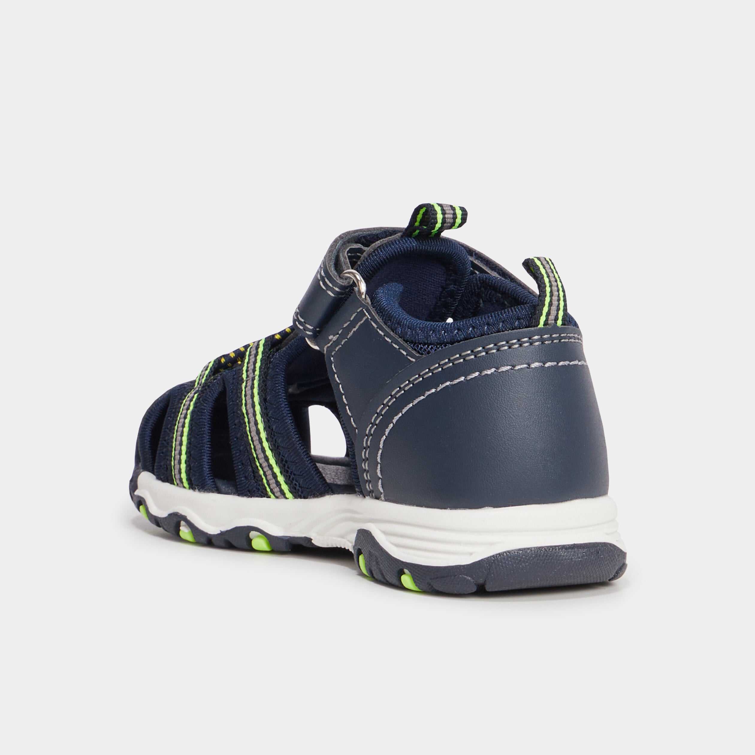 Sandales &agrave; scratchs avec bout renforc&eacute; bleu marine b&eacute;b&eacute; gar&ccedil;on