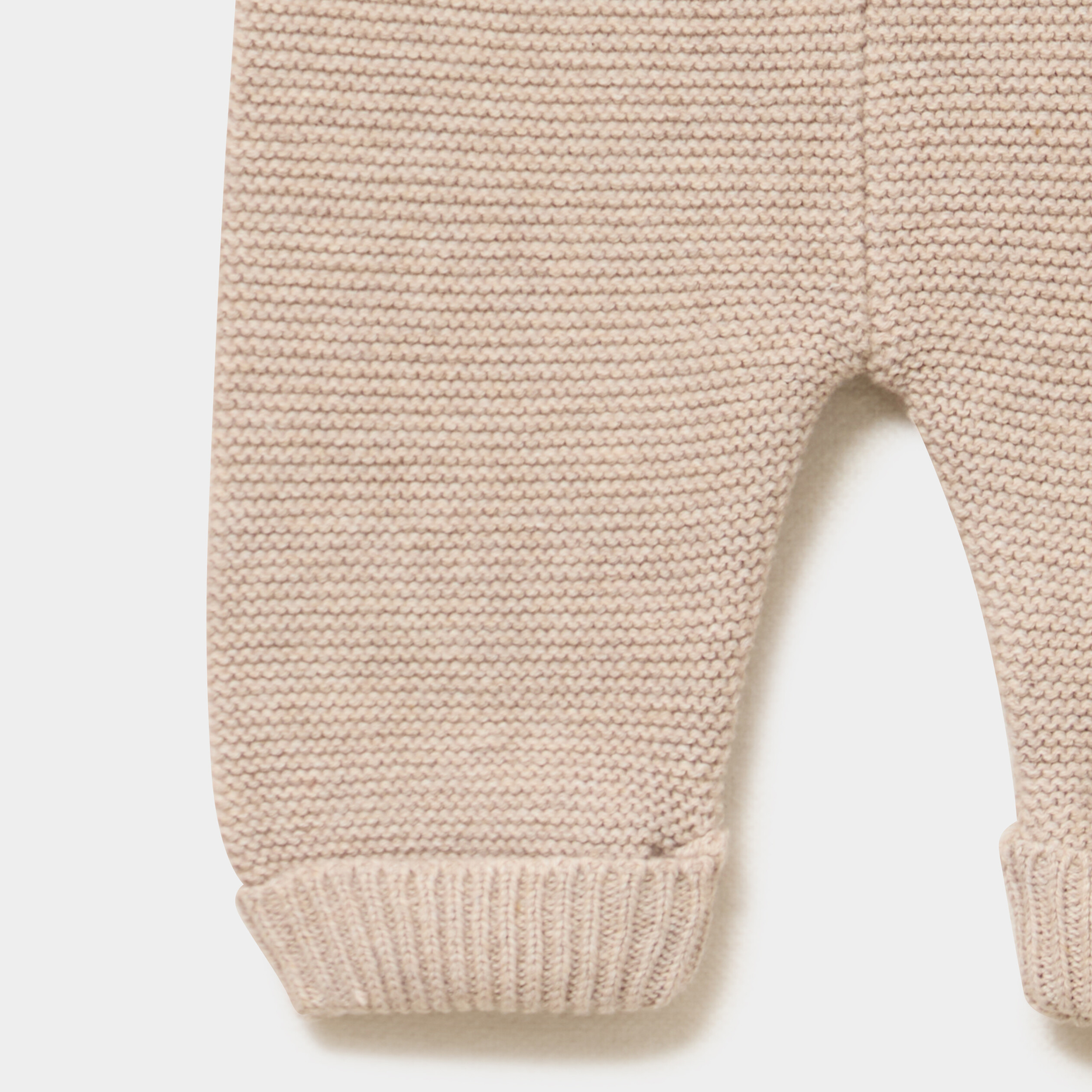 Pantalon tricot coton taupe b&eacute;b&eacute;