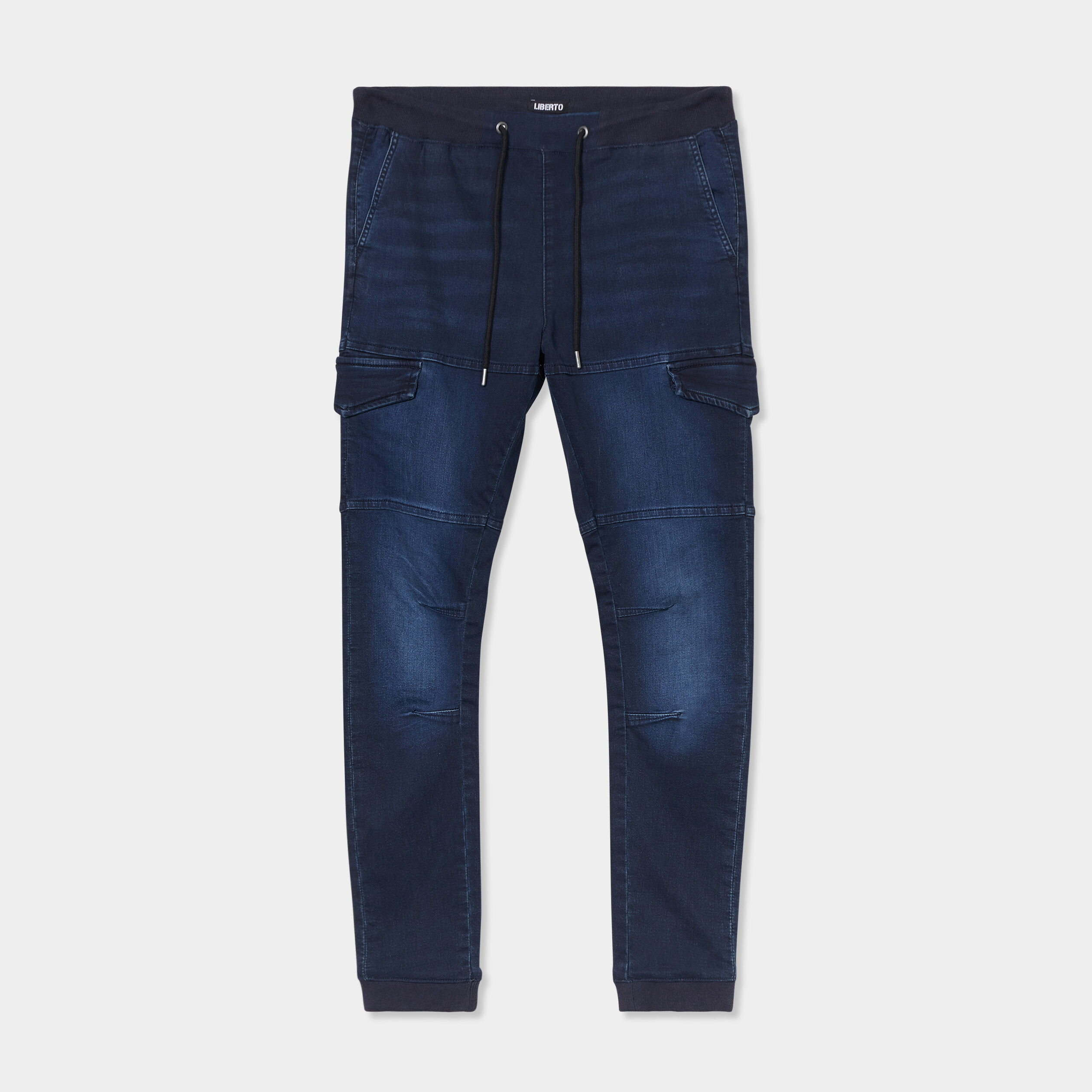 pantalon skinny stretch 2 poches cotes denim blue black homme Pantalon skinny stretch 2 poches côtés denim blue black homme