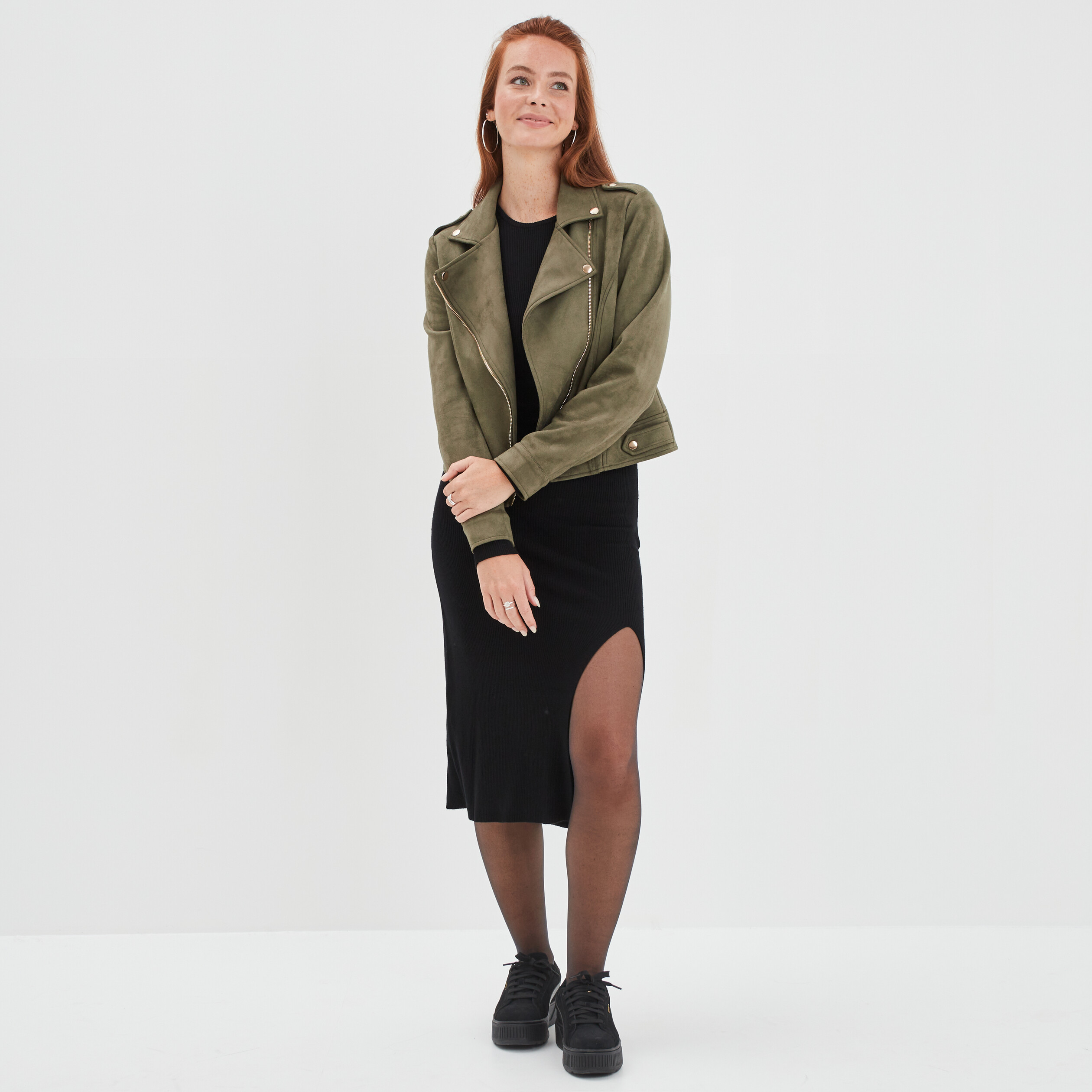 Robe pull sales longue fendue
