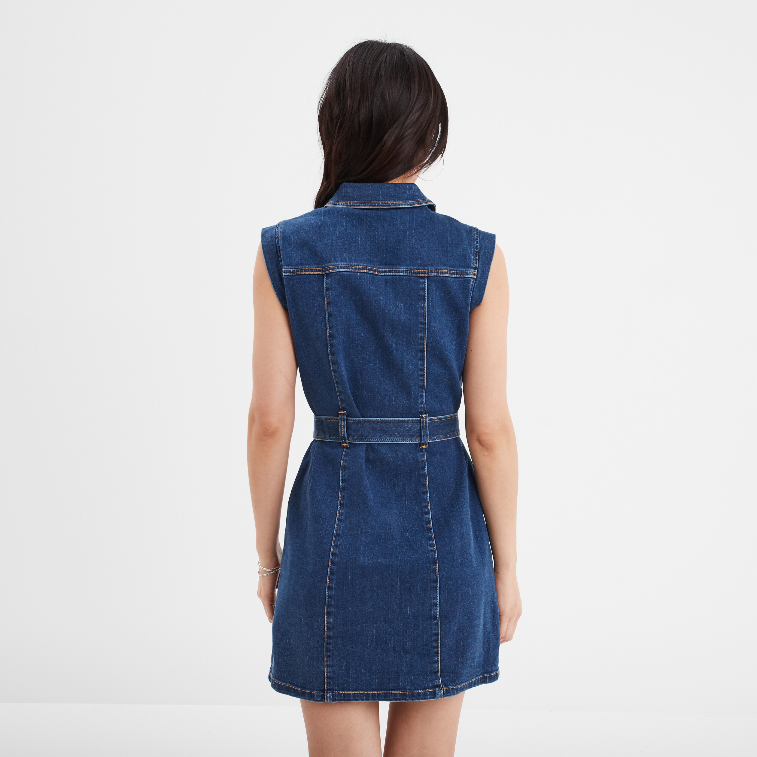 robe en jean ceinturee mosquitos denim double stone femme Robe en jean ceinturée Mosquitos denim double stone femme