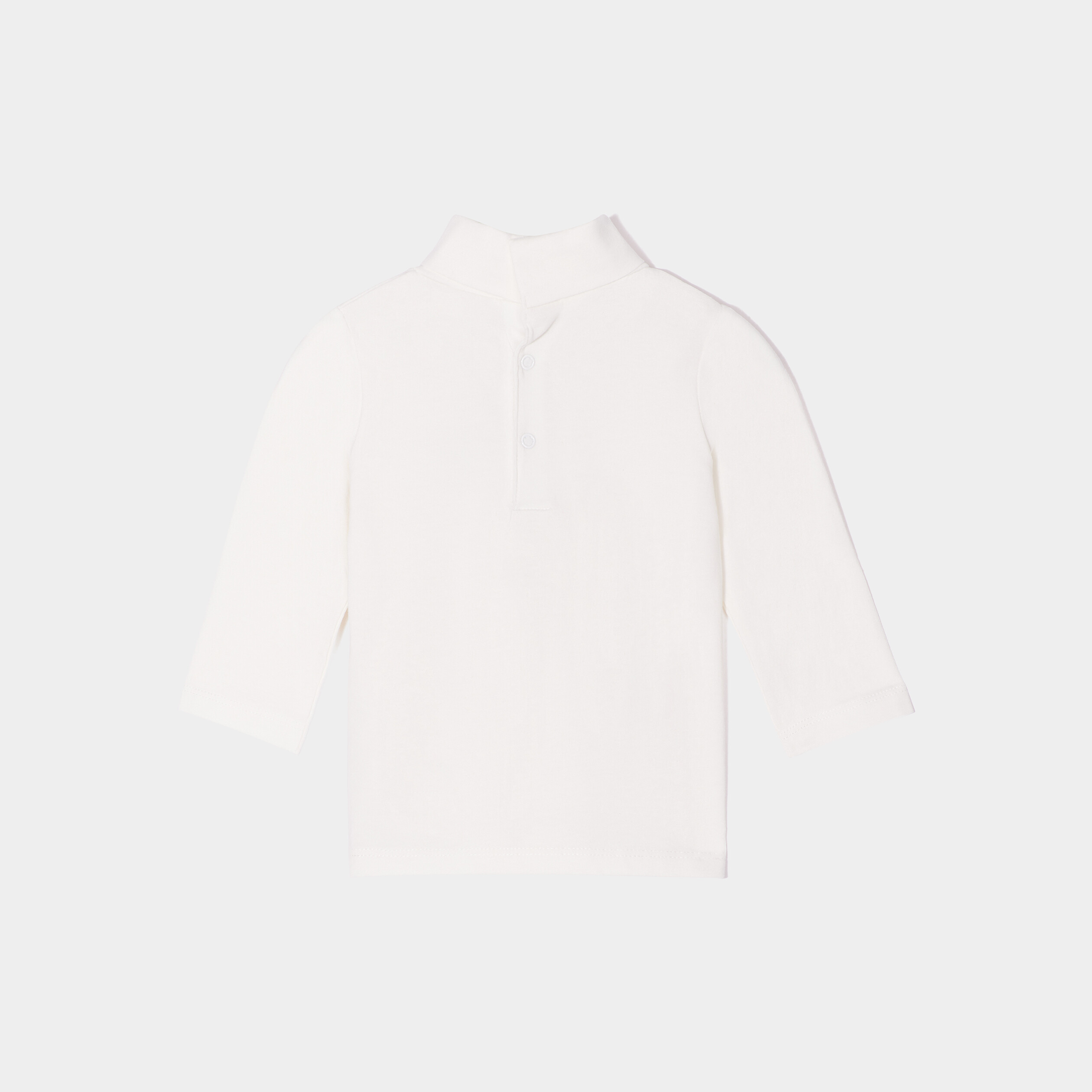 t shirt avec col roule ivoire bebef T-shirt avec col roulé ivoire bébé fille