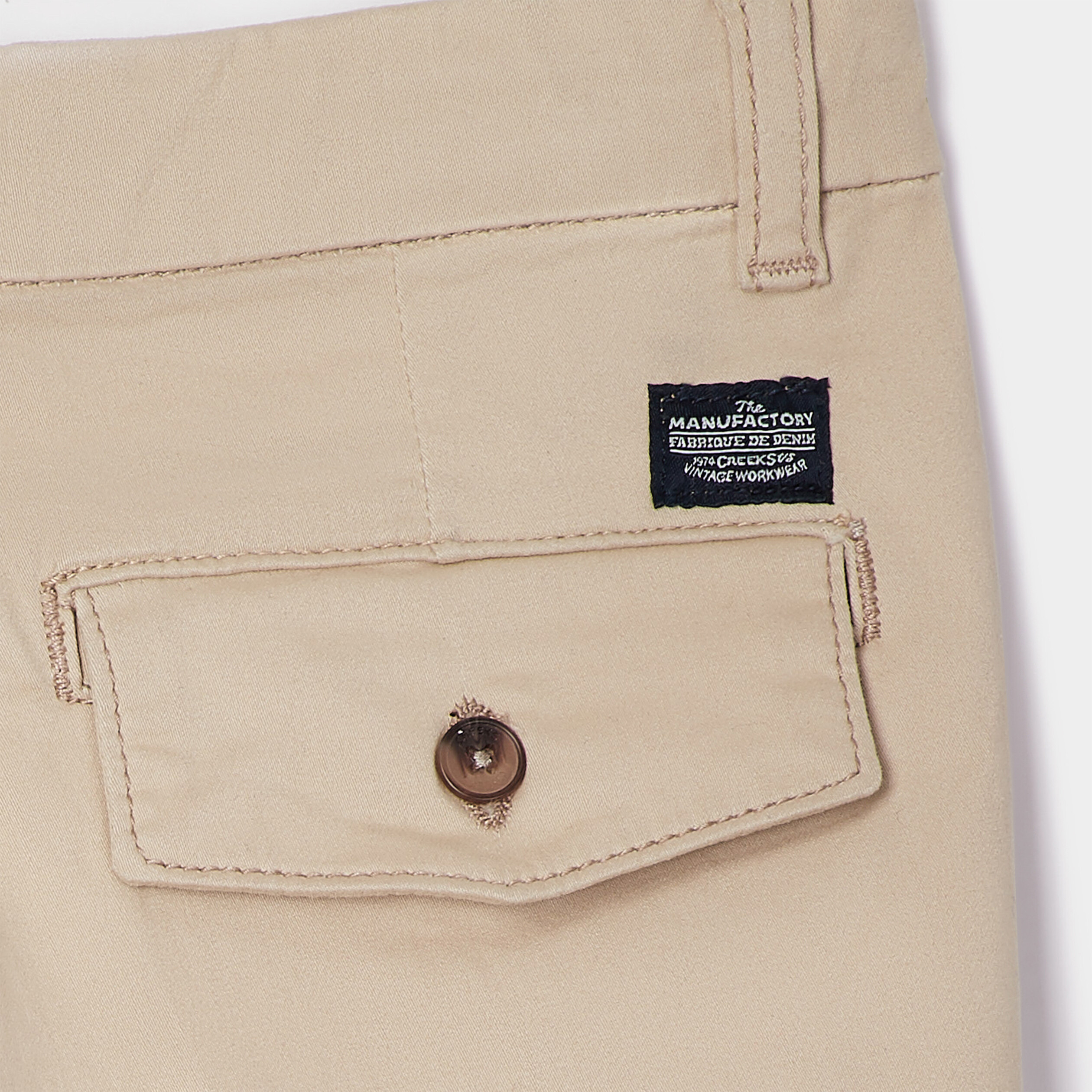 pantalon slim coton creeks beige garcon Pantalon slim coton Creeks beige garçon