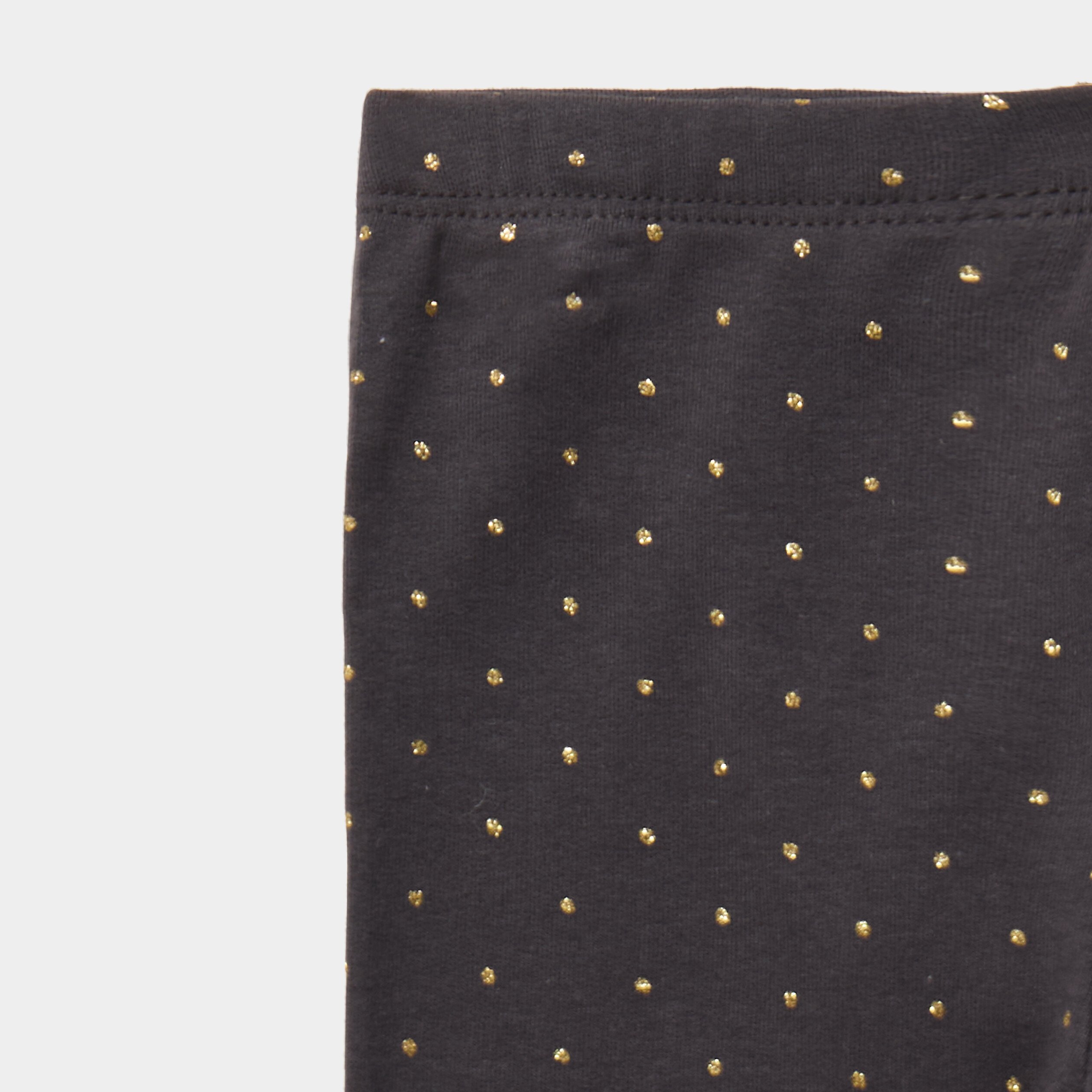 legging double taille elastiquee gris fonce bebef Legging doublé taille élastiquée gris foncé bébé fille