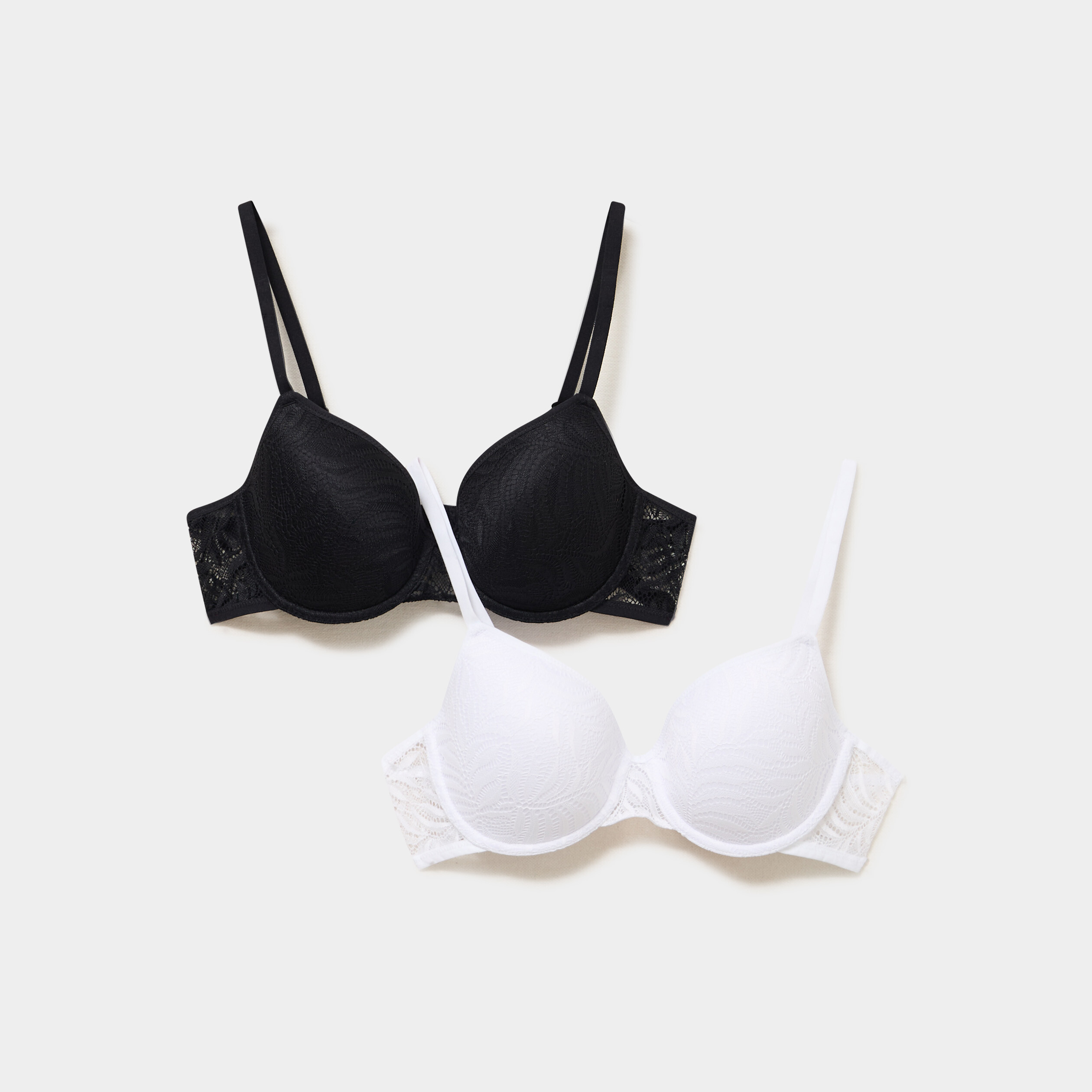 Lot 2 soutiens-gorge corbeille dentelle noir femme