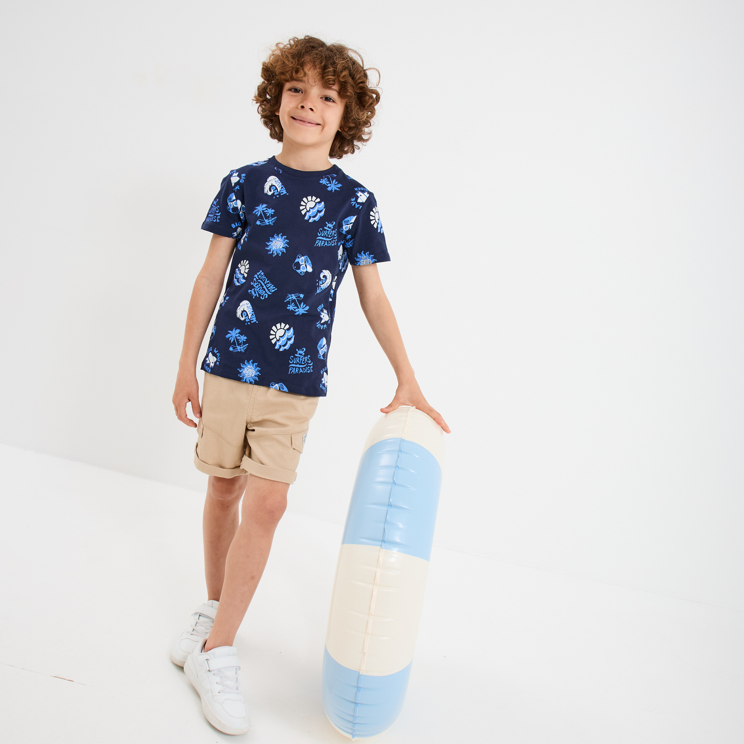 short cargo regular coton sable garcon Short cargo regular coton sable garçon
