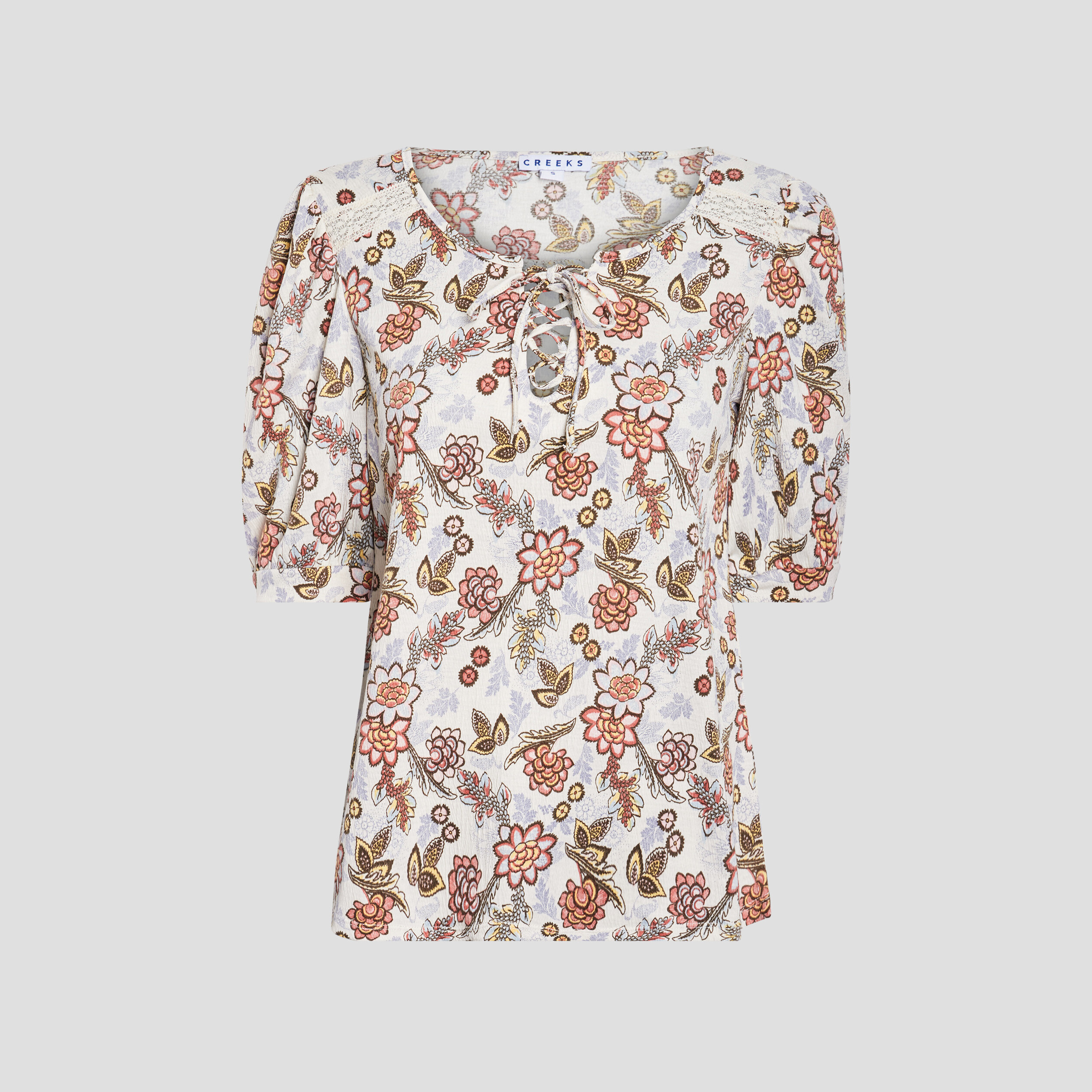 T-shirt manches courtes beige femme