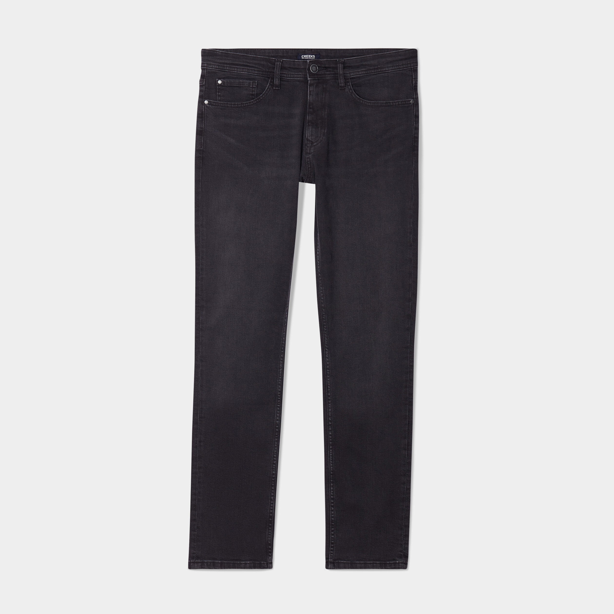 Jeans denim straight 5 poches denim noir homme