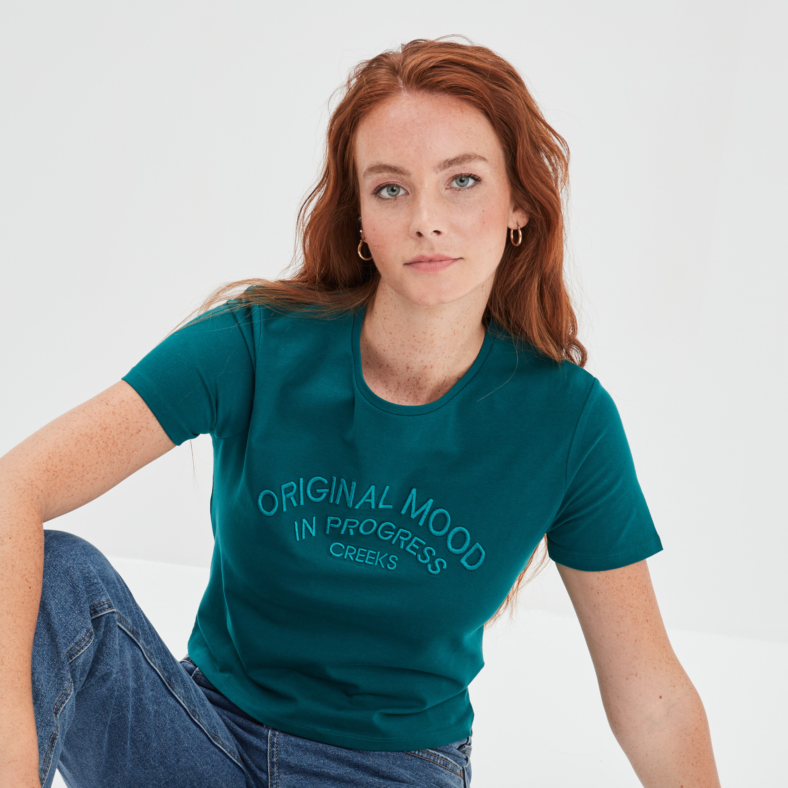 Tee shirt vert émeraude hotsell femme