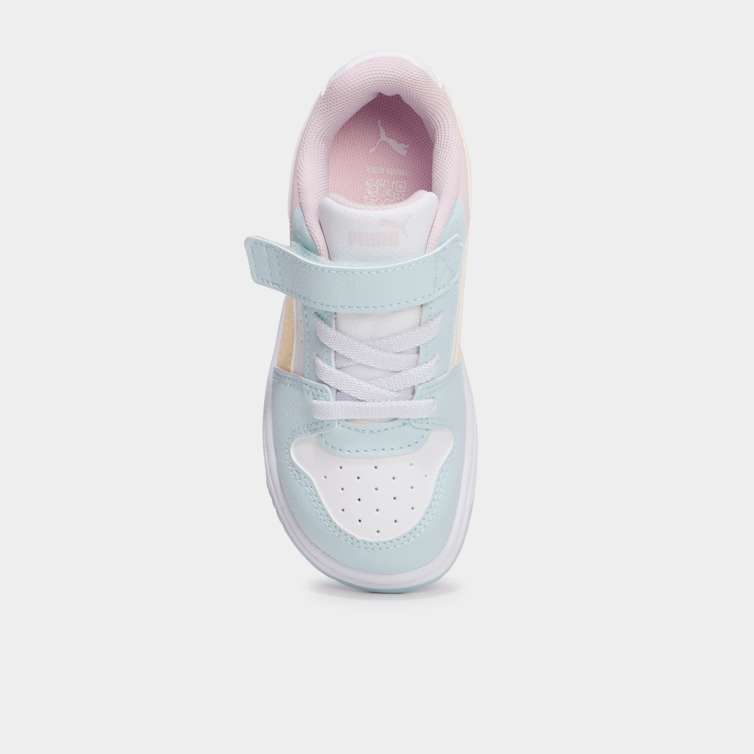 Baskets &agrave; scratchs Puma Rebound Slam bleu pastel fille