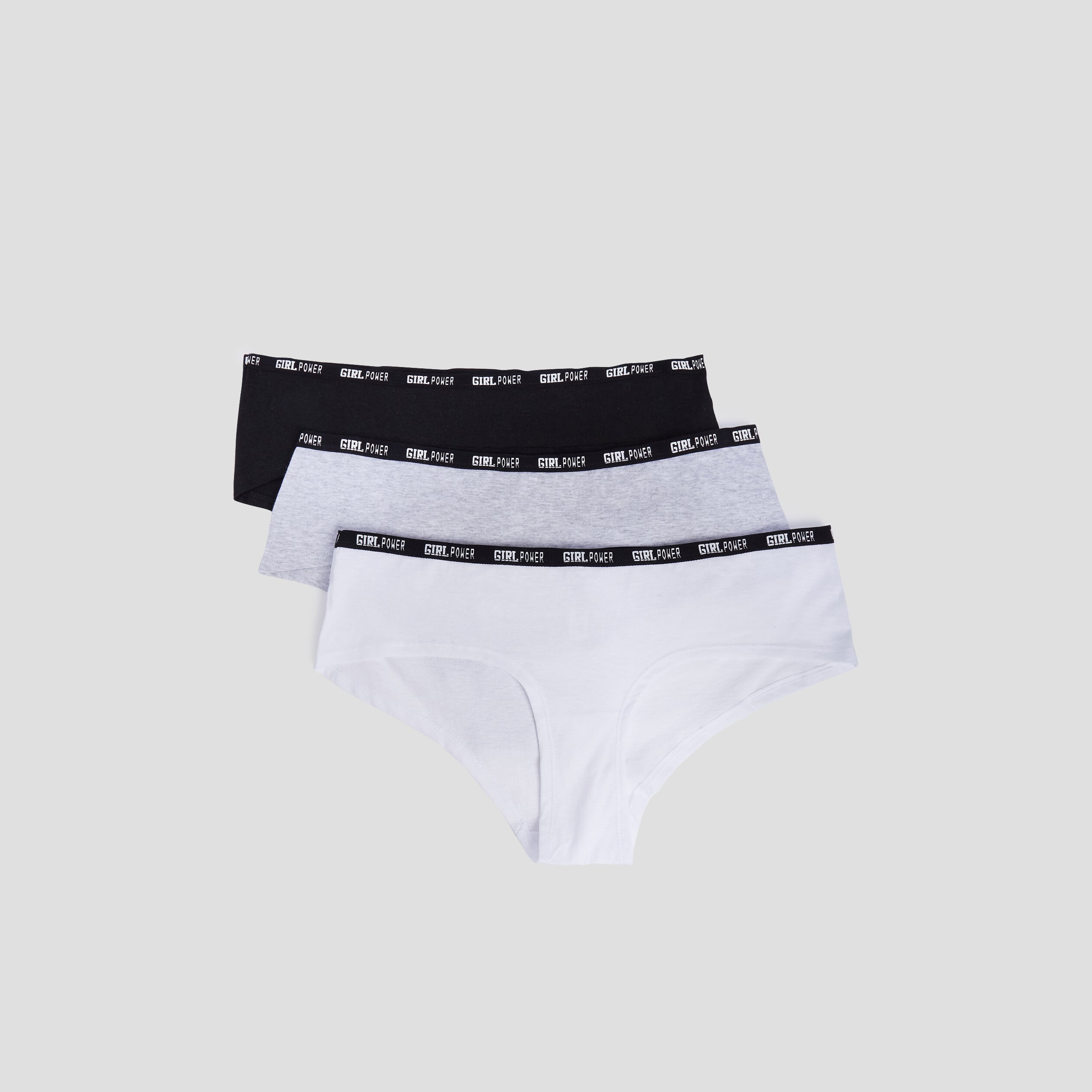 Lot 3 shortys en coton noir femme