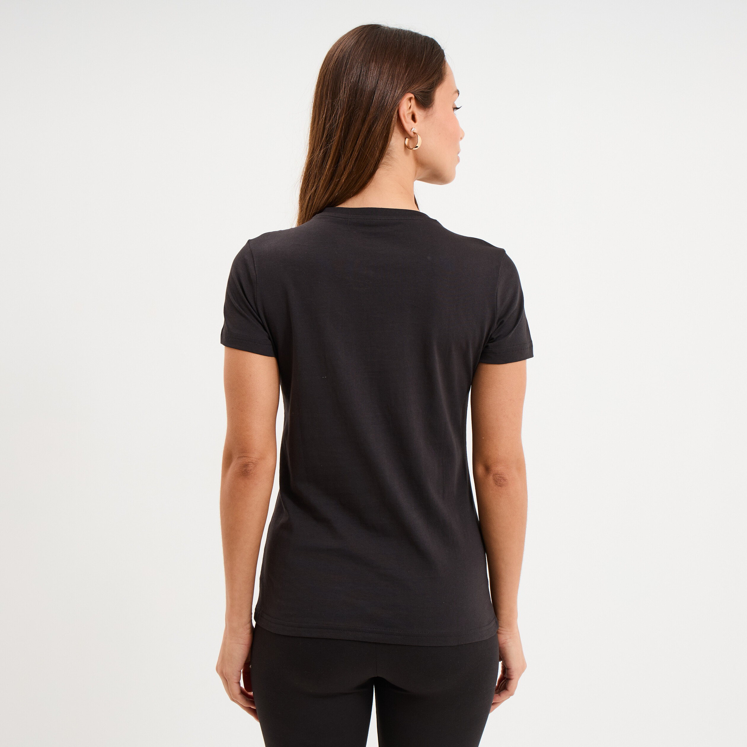 T-shirt manches courtes coton Puma noir femme