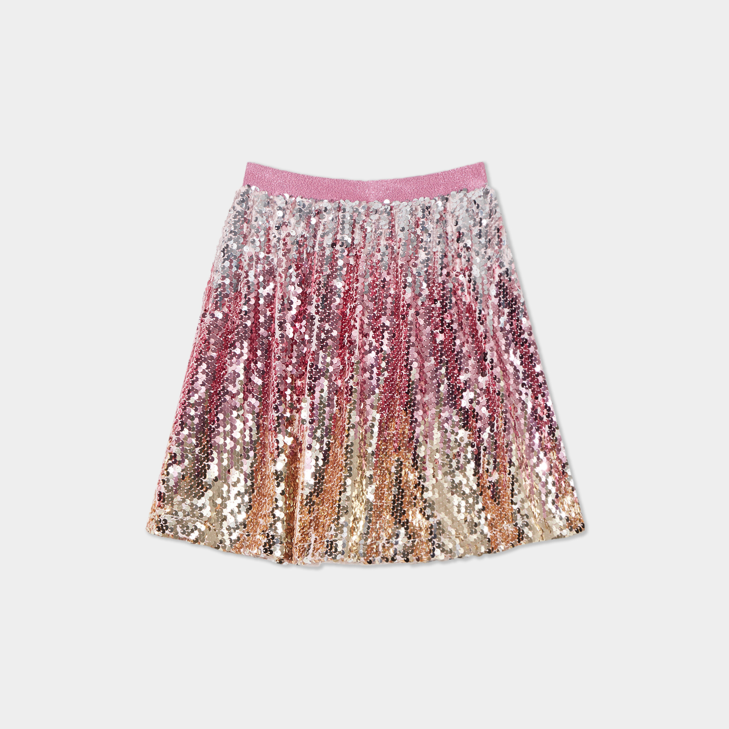 jupe courte a sequins rose clair fille Jupe courte à sequins rose clair fille