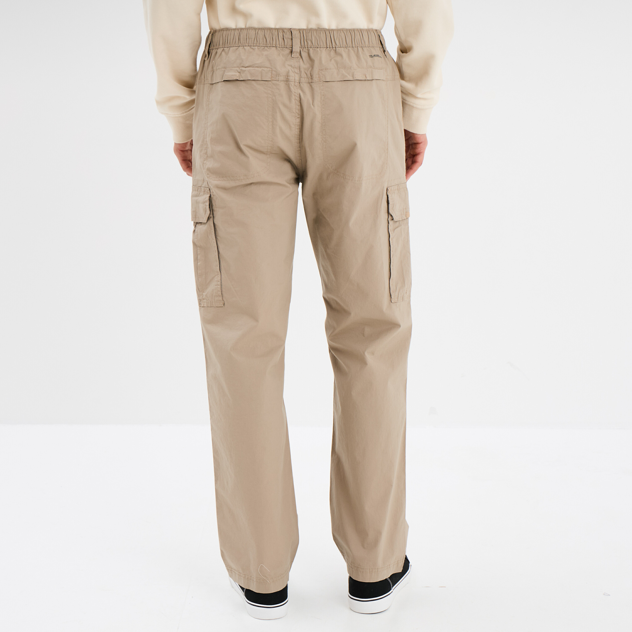pantalon cargo slim coton taupe homme Pantalon cargo slim coton taupe homme