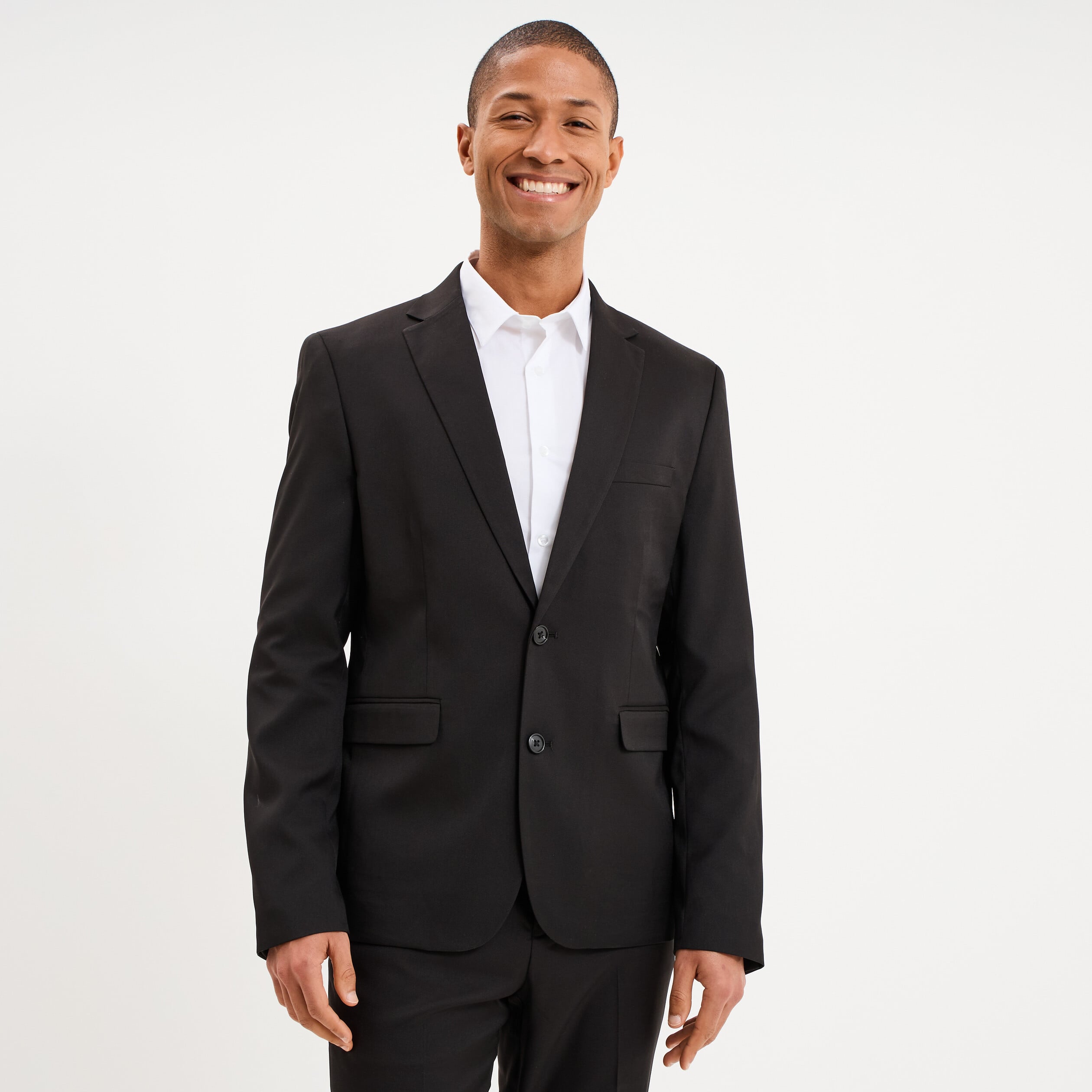 Veste blazer costume manches longues noir homme