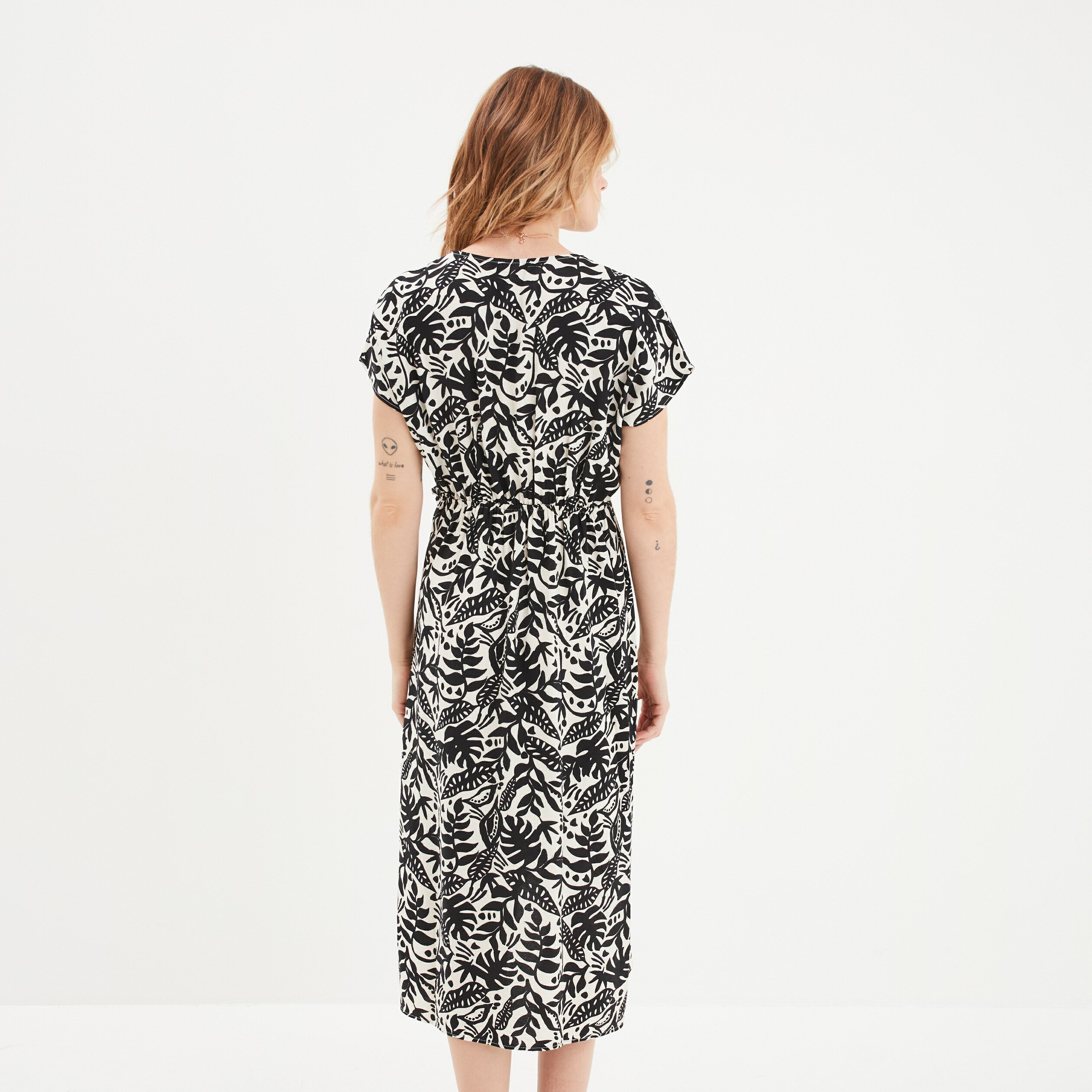 robe portefeuille longue manches courtes ecru femme Robe portefeuille longue manches courtes ecru femme