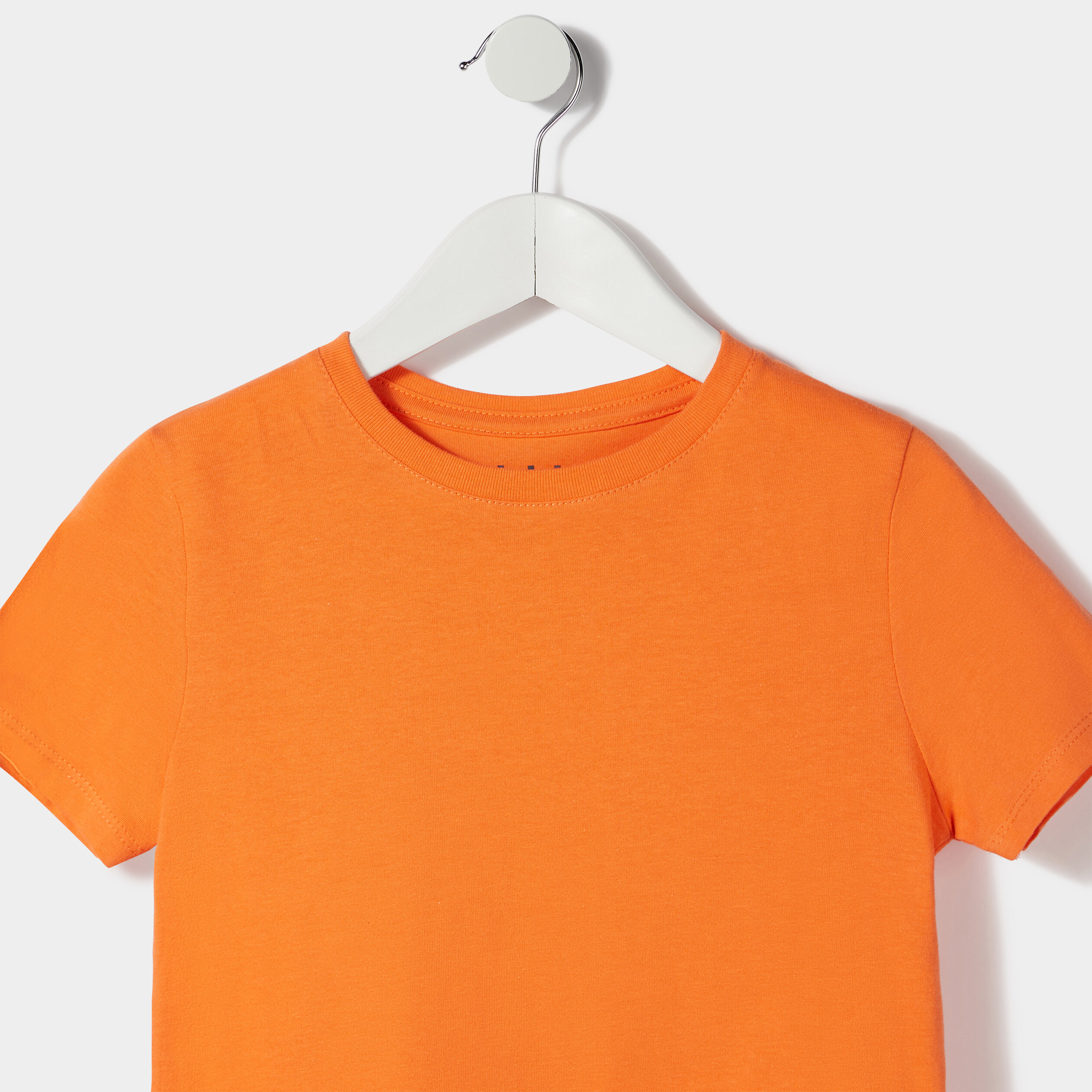 T-shirt en coton manches courtes orange gar&ccedil;on