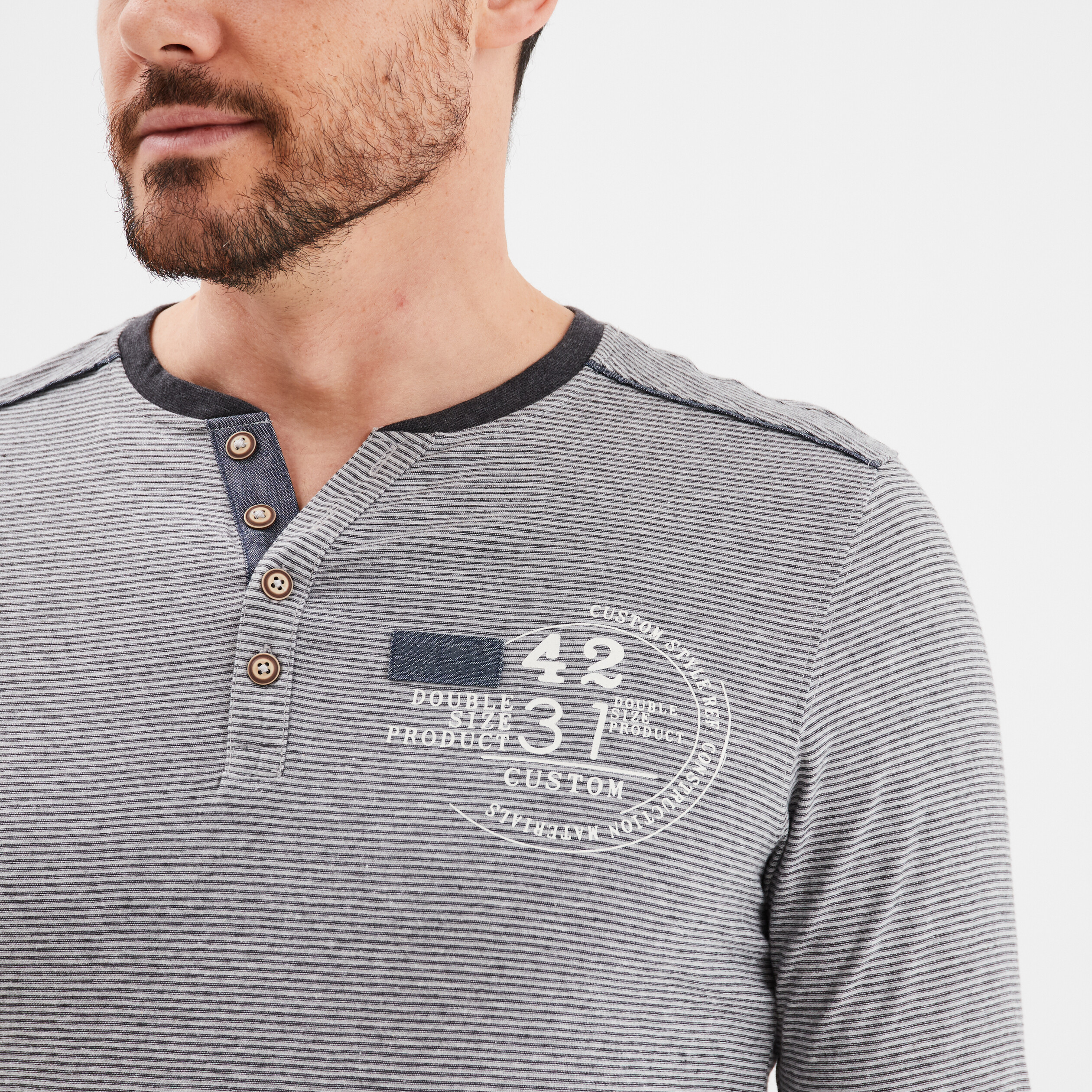 Ensemble pyjama 2 pi&egrave;ces gris fonc&eacute; homme