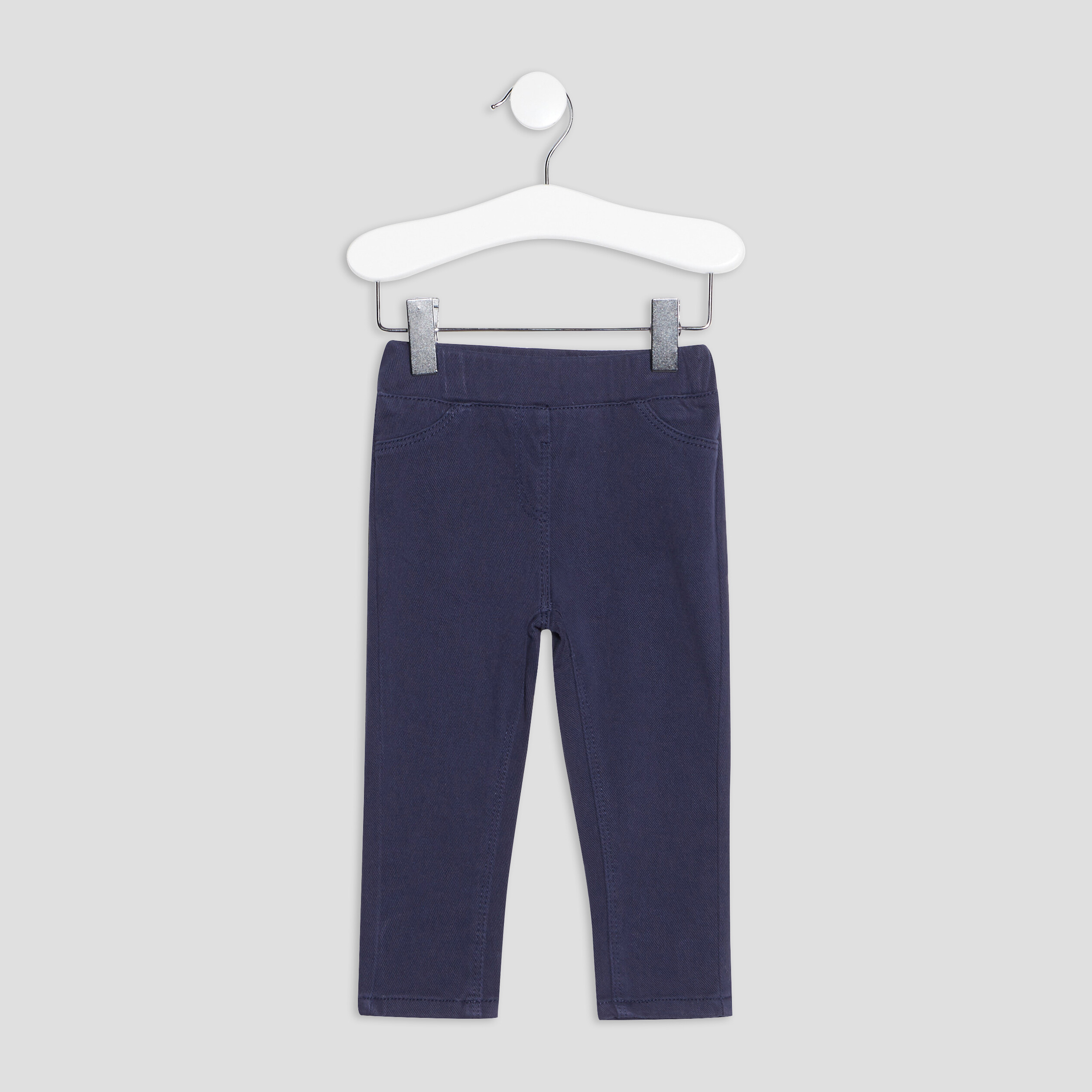 pantalon tregging ajuste bleu marine bebef Pantalon tregging ajusté bleu marine bébé fille