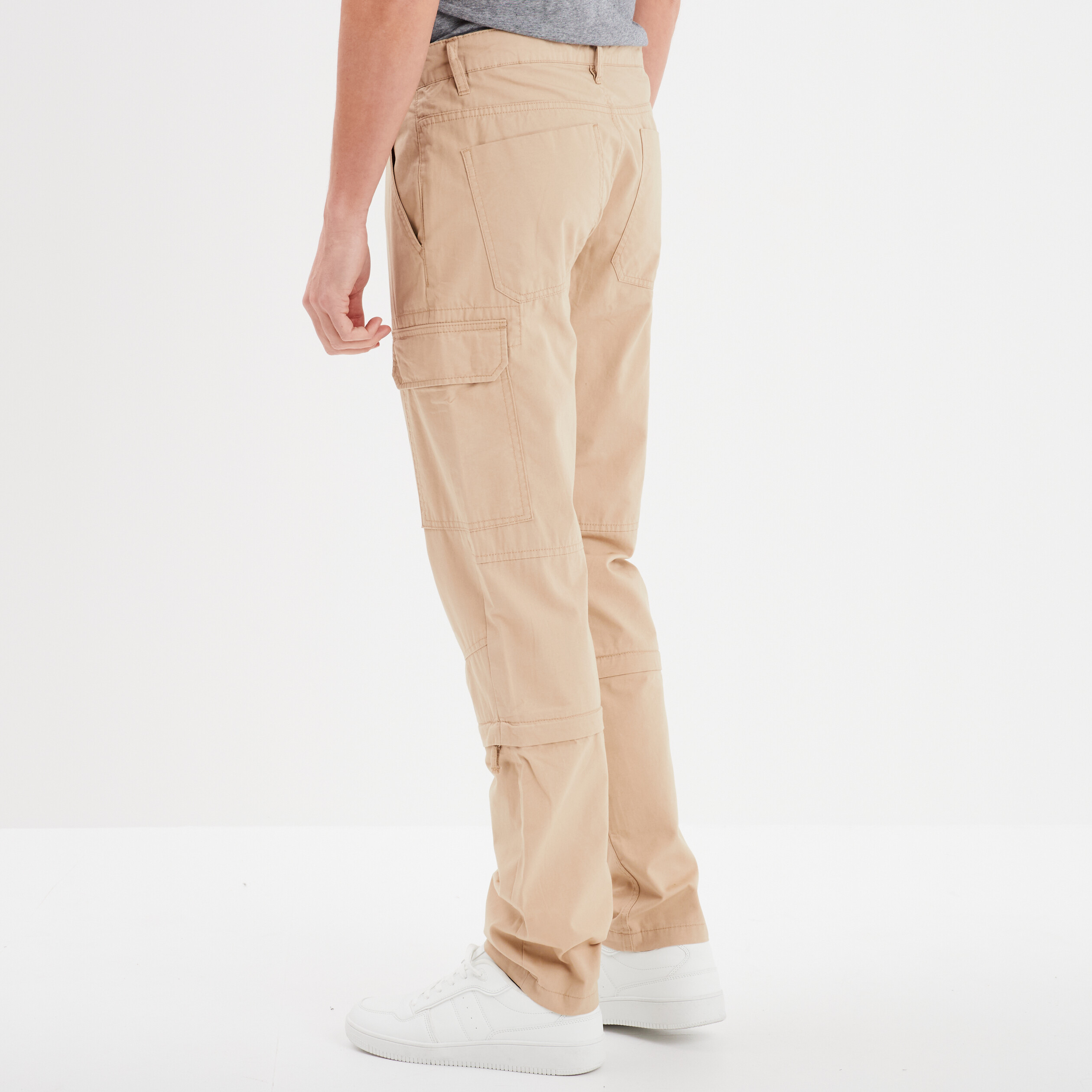 Pantalon longueur modulable cargo beige homme La Halle