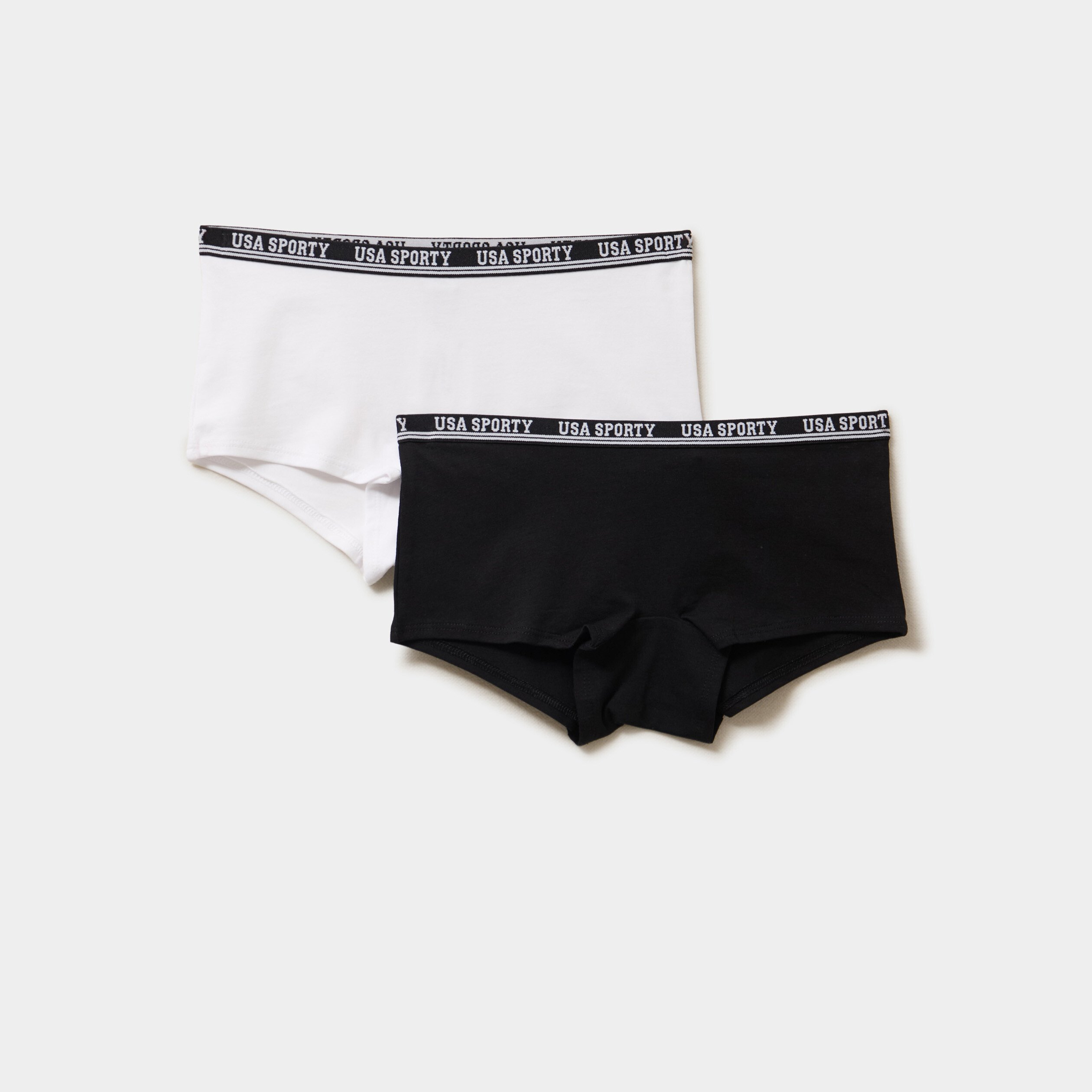 lot 2 shortys coton majoritaire noir fille Lot 2 shortys coton majoritaire noir fille