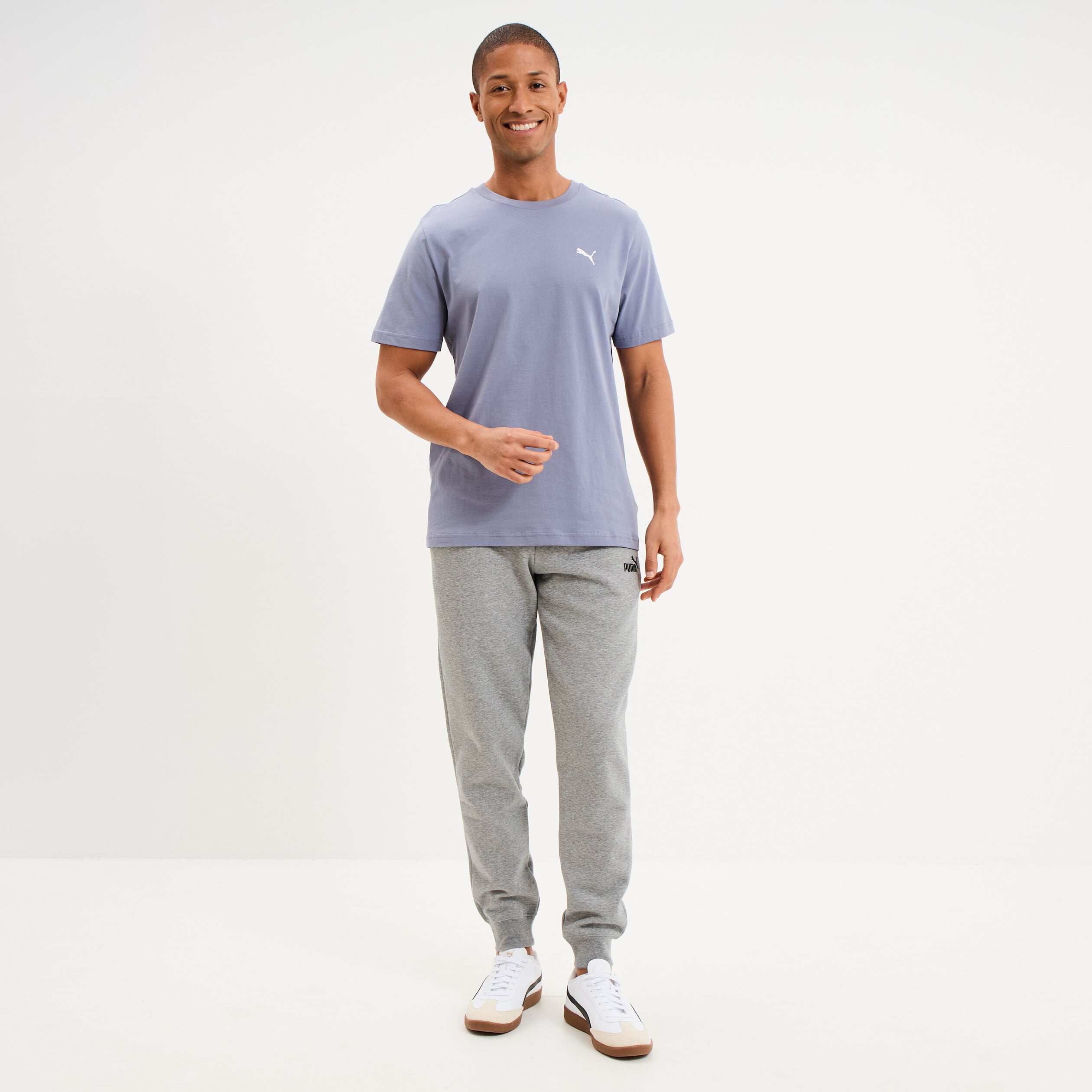 T-shirt manches courtes coton Puma mauve homme
