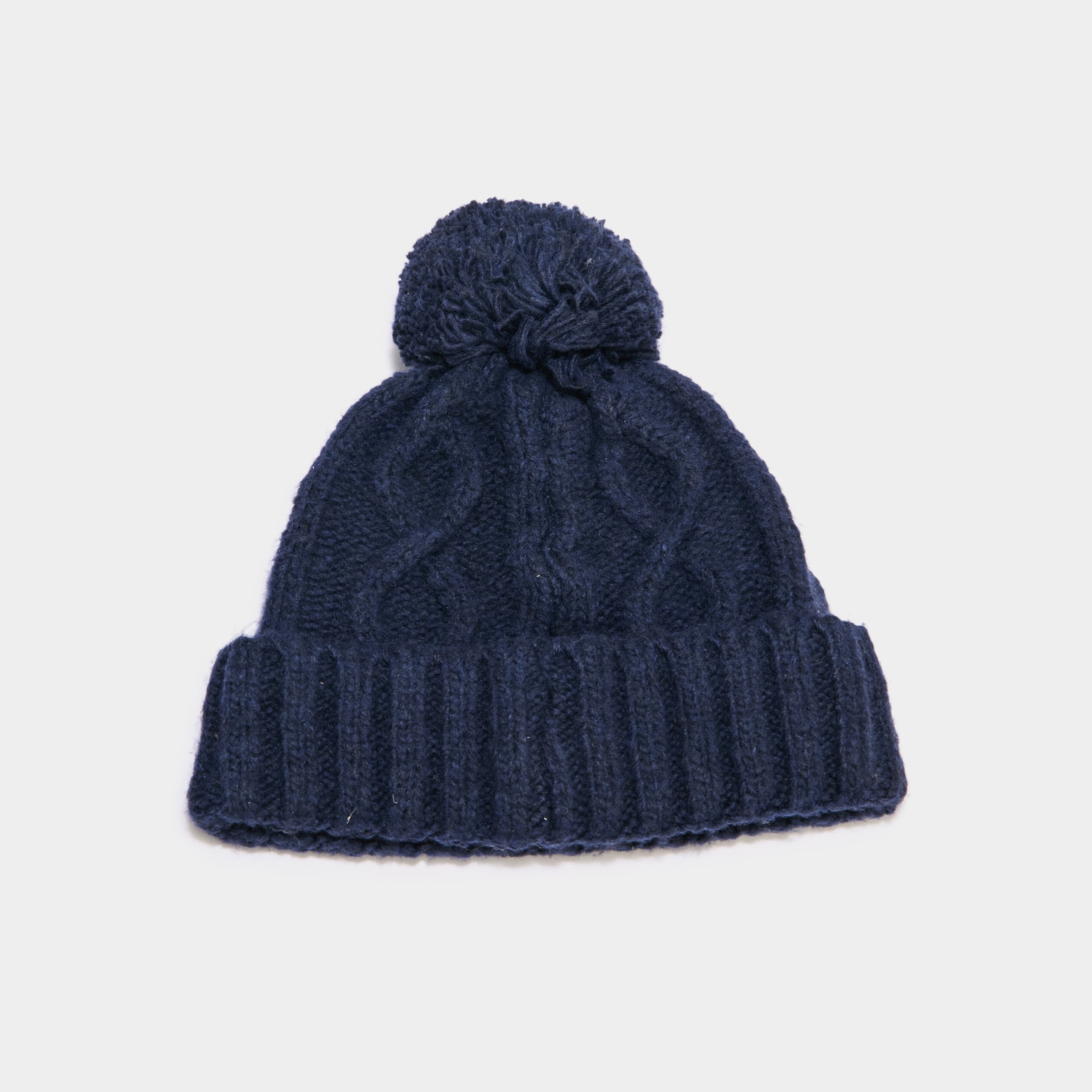 Bonnet &agrave; pompon bleu marine gar&ccedil;on
