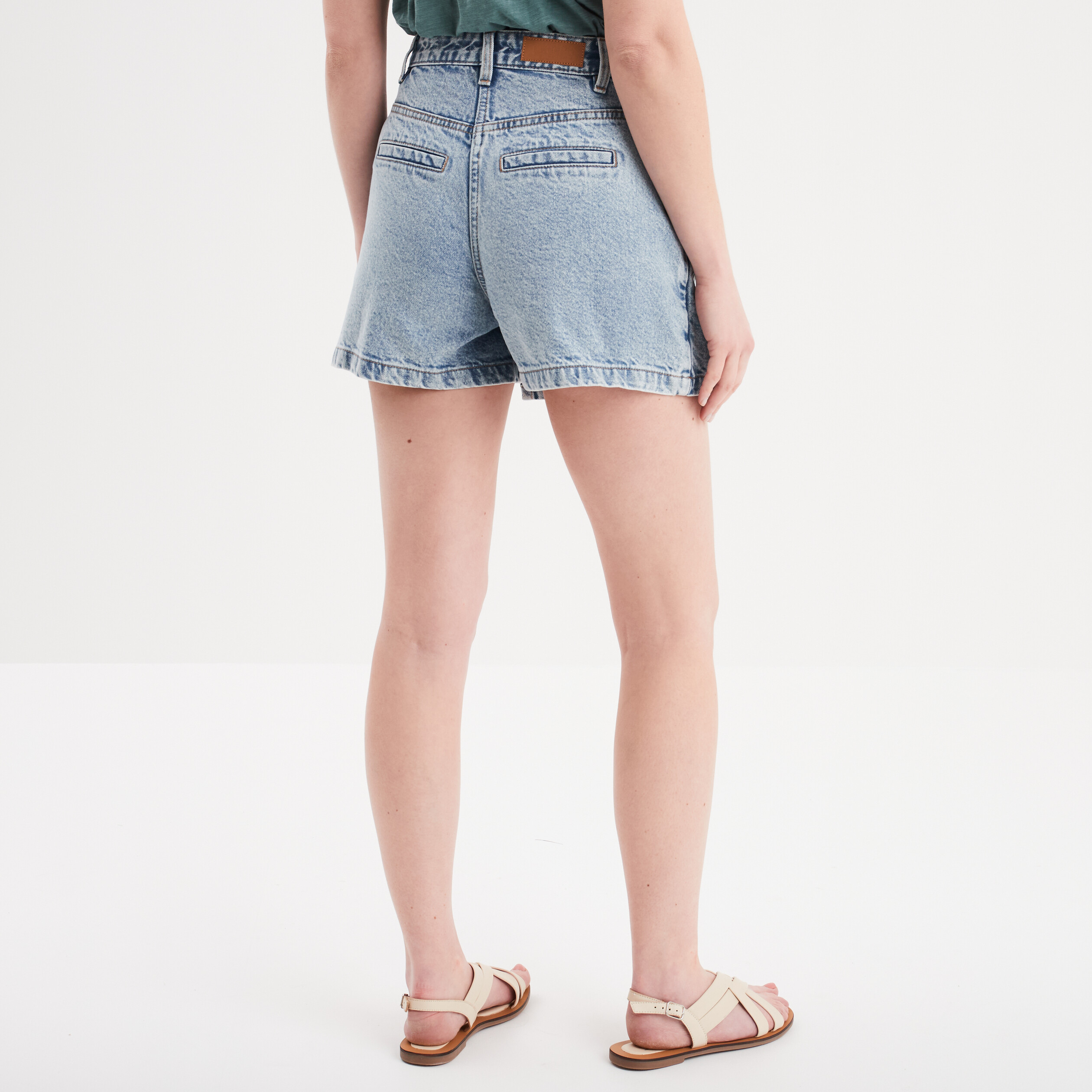 Jupe short en jean Creeks denim bleach femme La Halle
