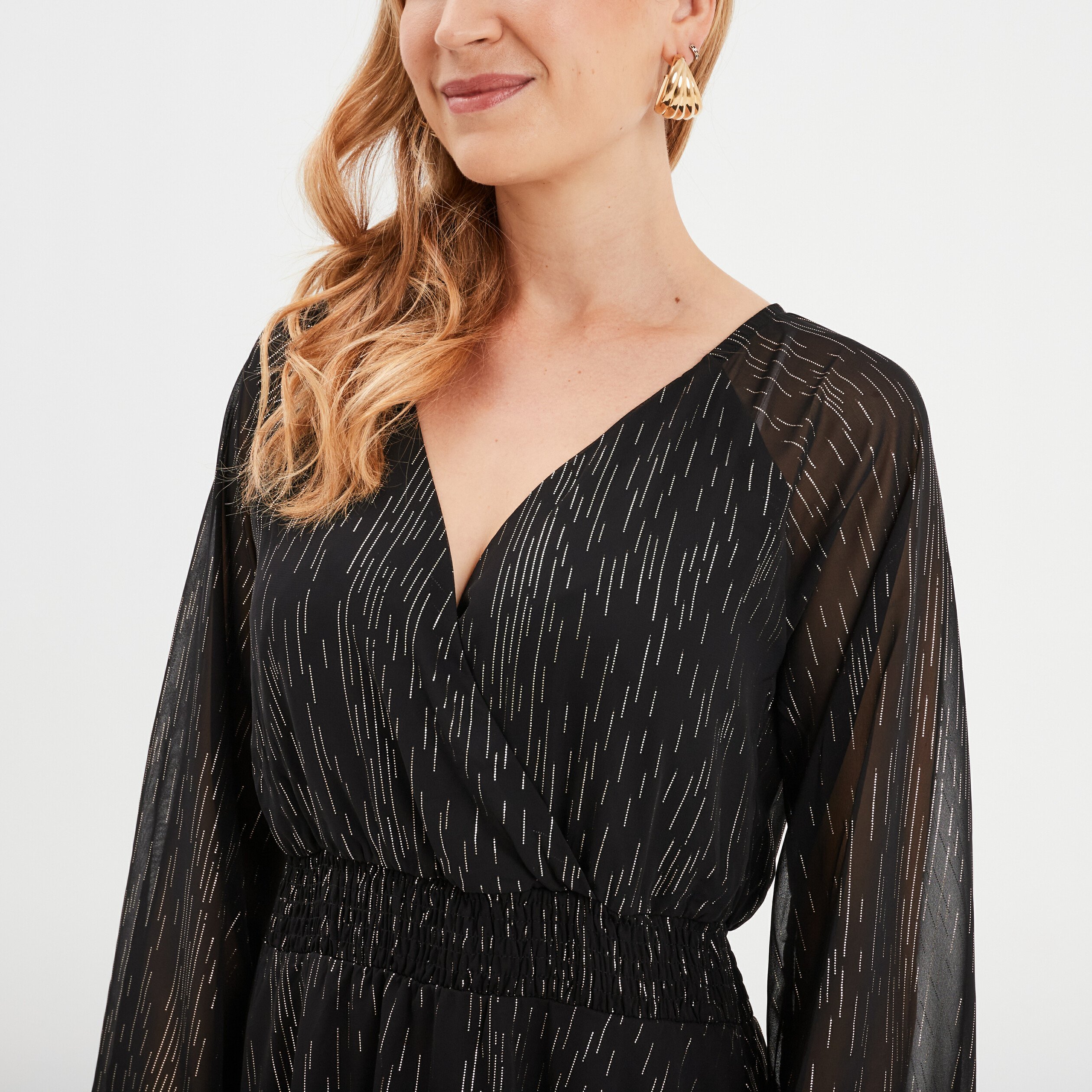 robe longue evasee asymetrique noir femme Robe longue évasée asymétrique noir femme