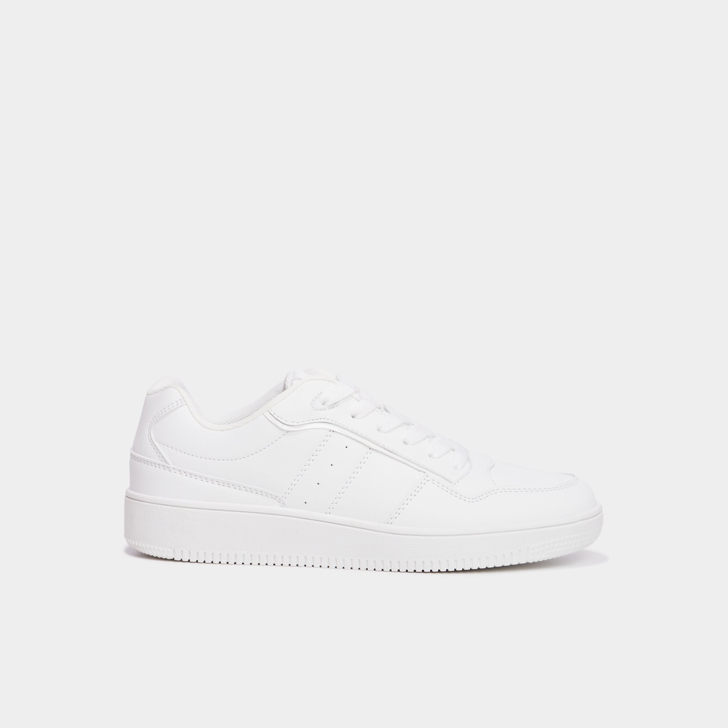 Baskets avec semelle &eacute;paisse blanc femme