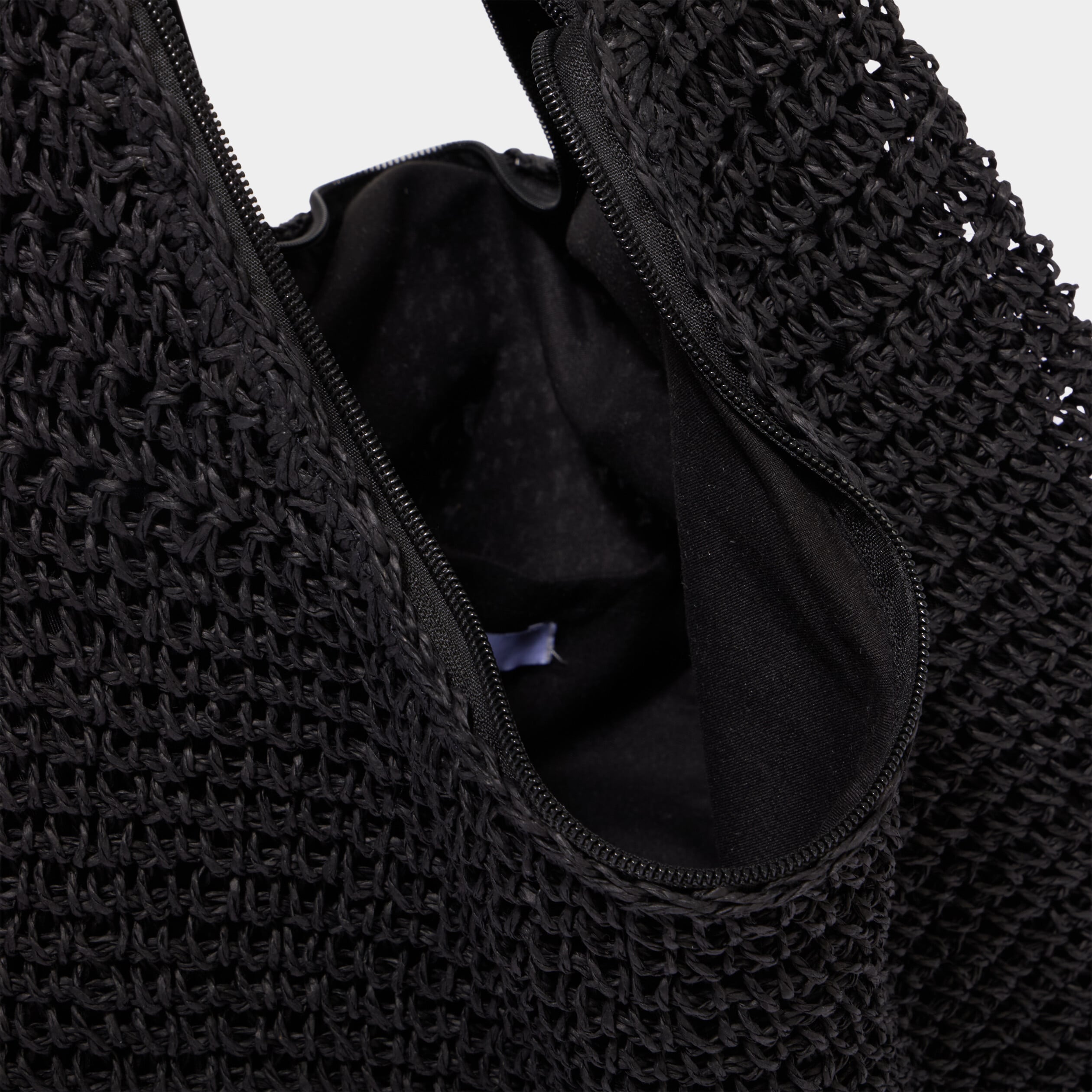 Sac cabas tress&eacute; port&eacute;-&eacute;paule noir femme