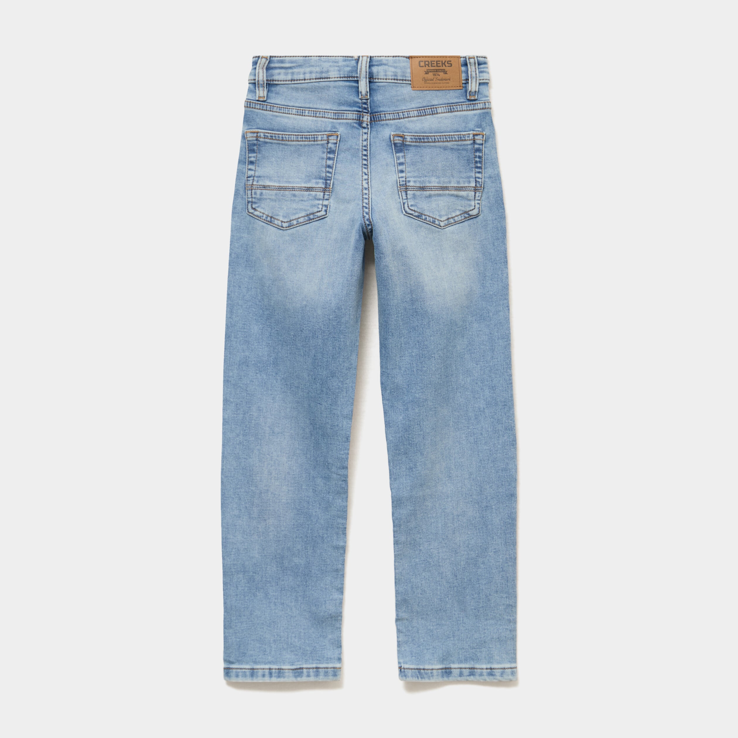 Jeans regular stretch 5 poches denim double stone gar&ccedil;on