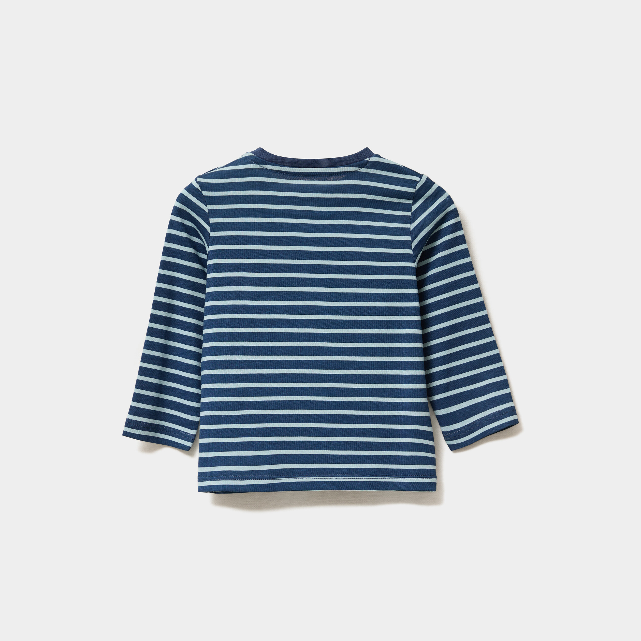 t shirt manches longues col rond coton bleu marine bebeg T-shirt manches longues col rond coton bleu marine bébé garçon