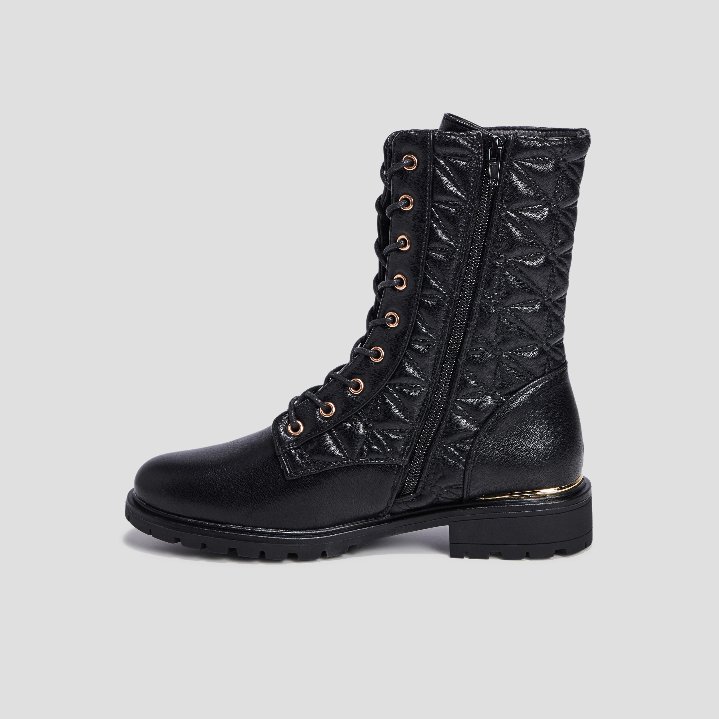 Bottines matelass&eacute;es noir femme