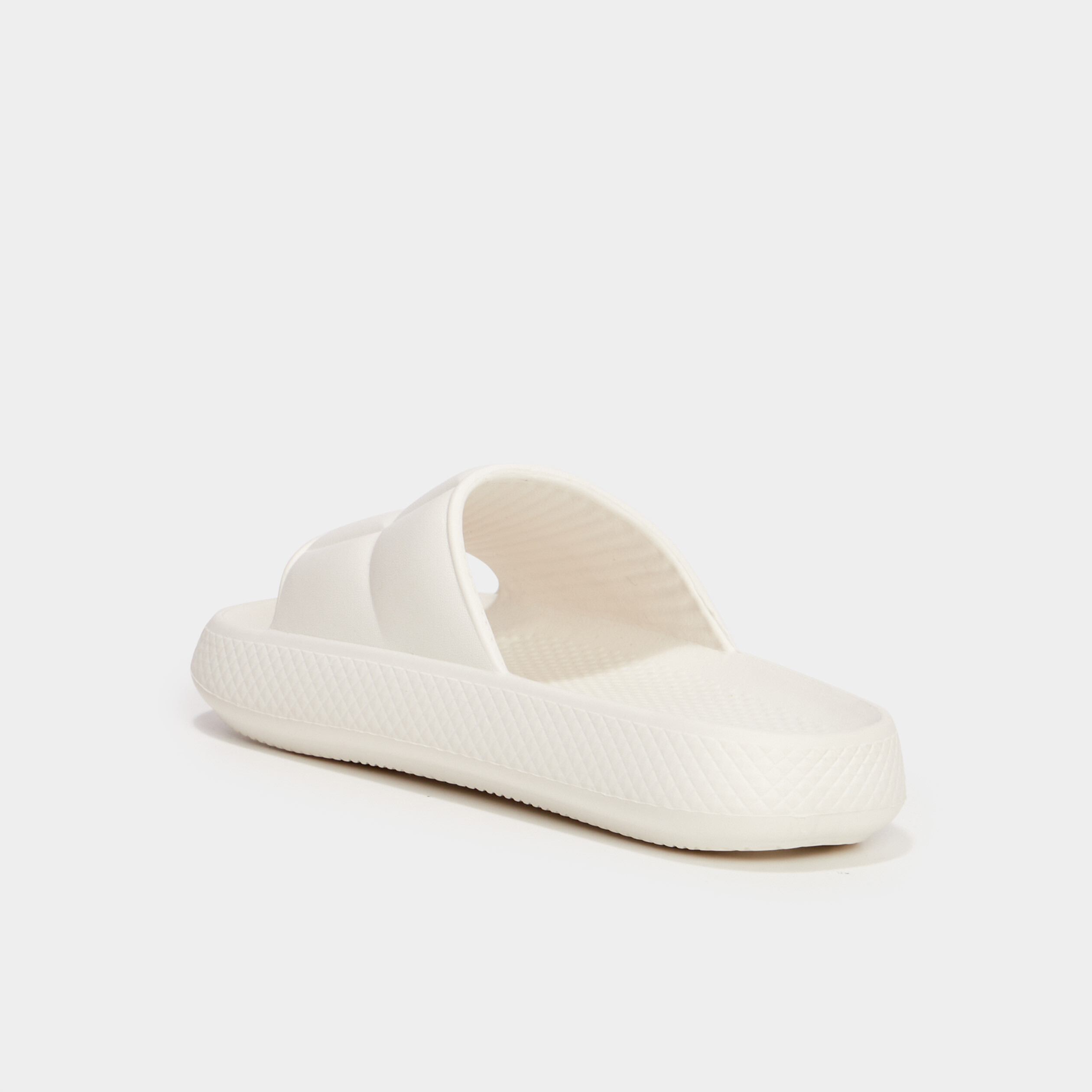 Claquettes matelass&eacute;es Wamea Beach blanc femme